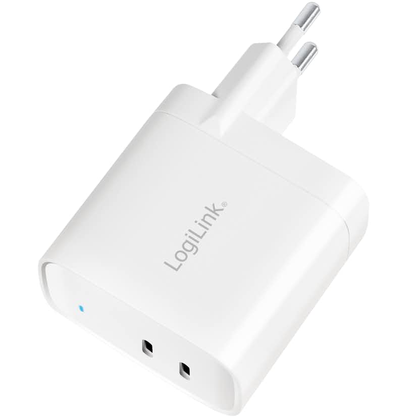 USB-laddare LogiLink 2 x USB-C PD 40W GaN