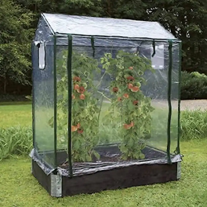 Drivhus Ryom Växthus för Pallkrage Hög, Väderbeständigt & Ventilerat med Flugnät