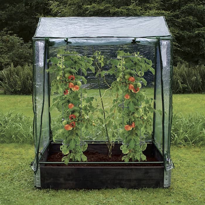 Drivhus Ryom Växthus för Pallkrage Hög, Väderbeständigt & Ventilerat med Flugnät