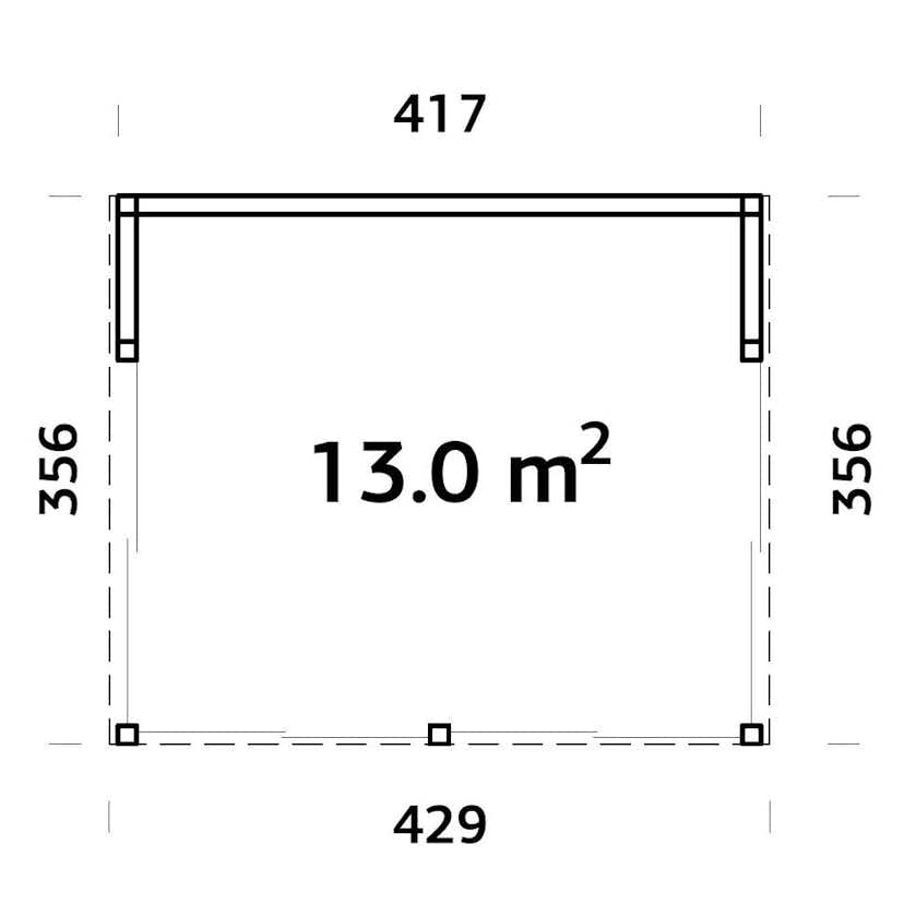 Komplett Fristående Uterum Landskap Gnistra Förlängd sommar 14,8 kvm