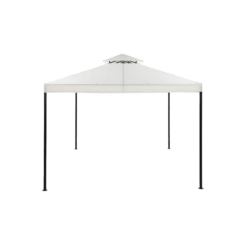 Paviljong Comfort Garden Bermuda, Trädgårdspaviljong 3x3 m, Naturvit, Stål