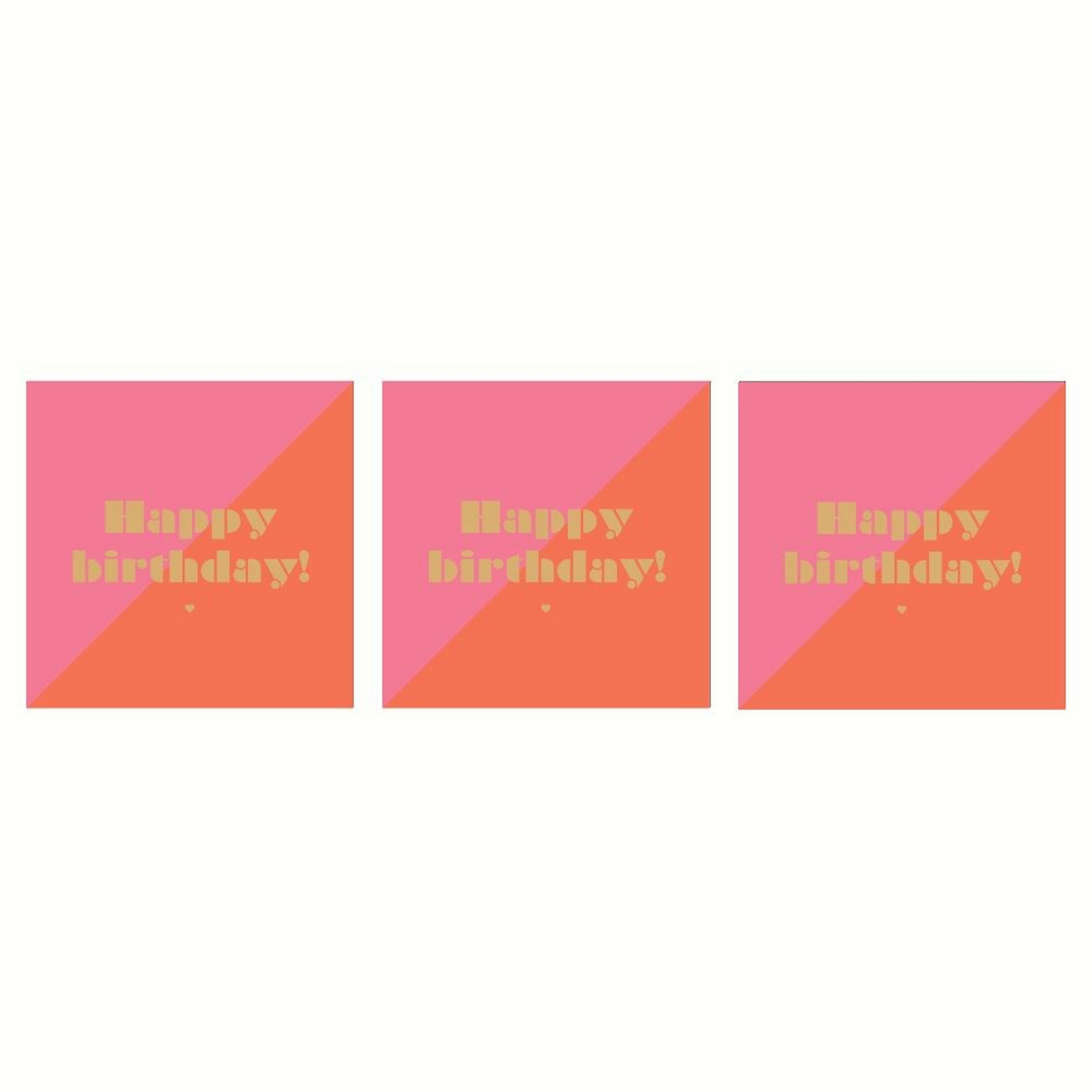 Servett Paperproducts Design Happy Birthday by Art Card 33x33 cm 3 st 20-pack