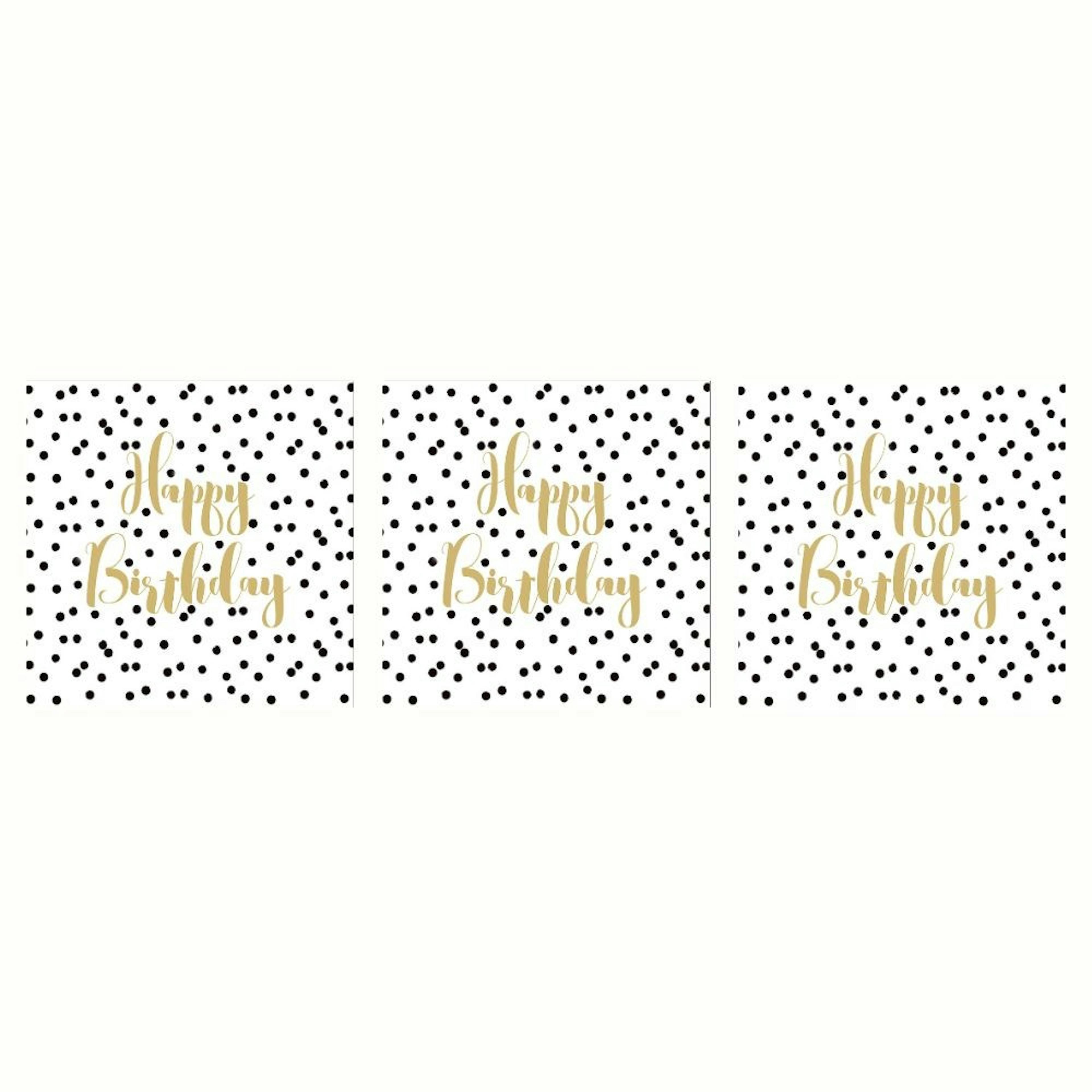Servett Paperproducts Design Birthday Confetti 33x33 cm 3 st 20-pack