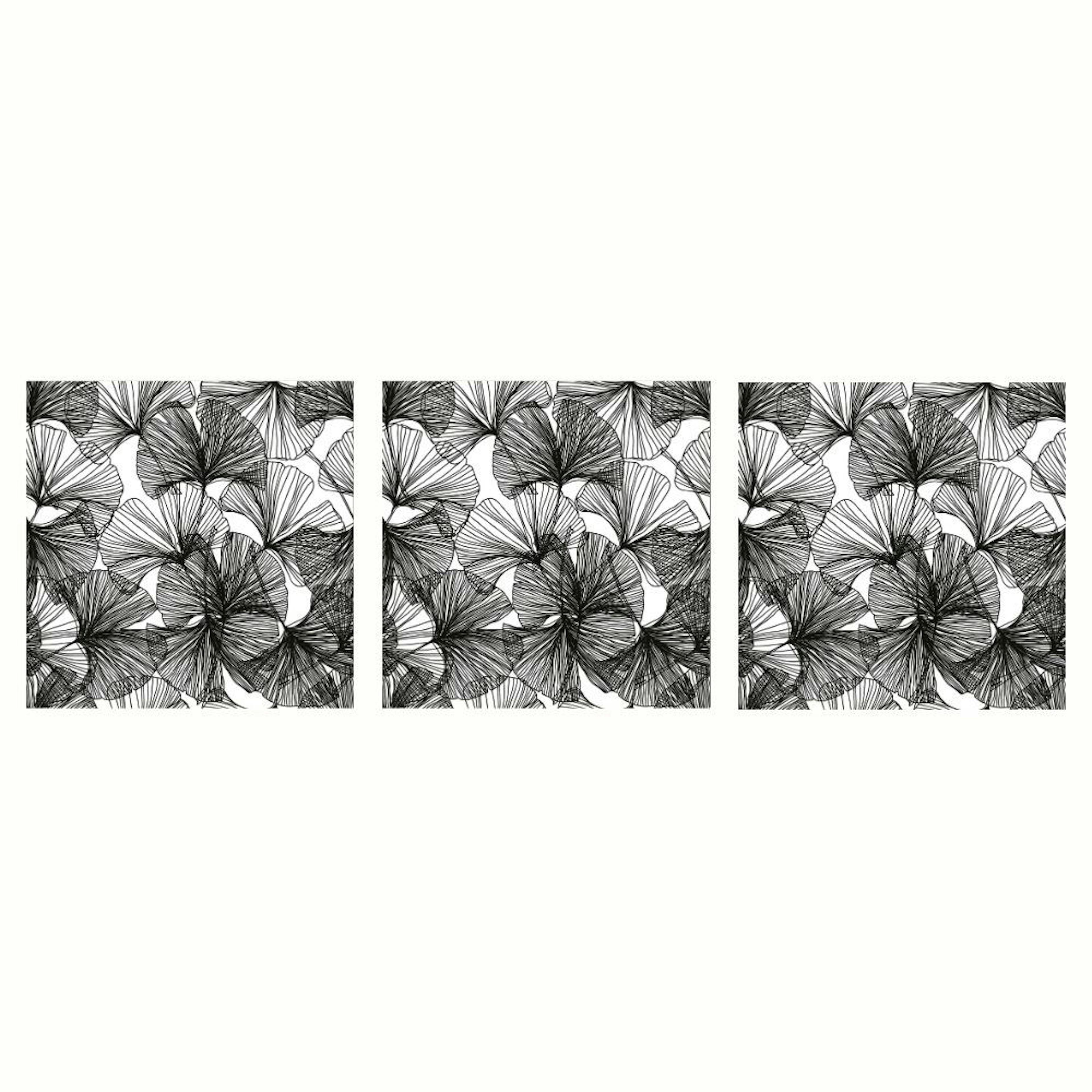Servett Paperproducts Design Ginko 33x33 cm Svart 3 st 20-pack