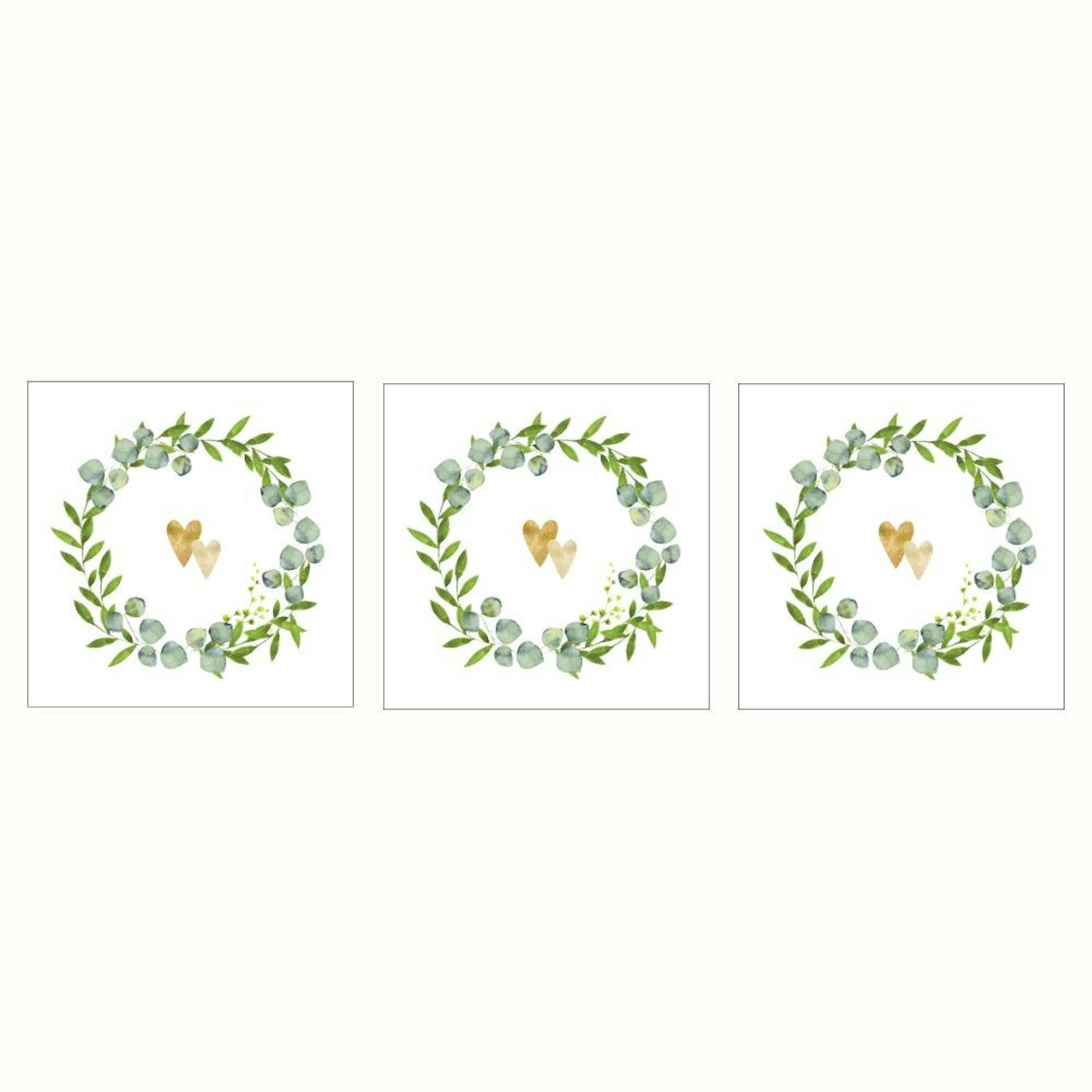 Servett Paperproducts Design Two Hearts 33x33 cm 3 st 20-pack