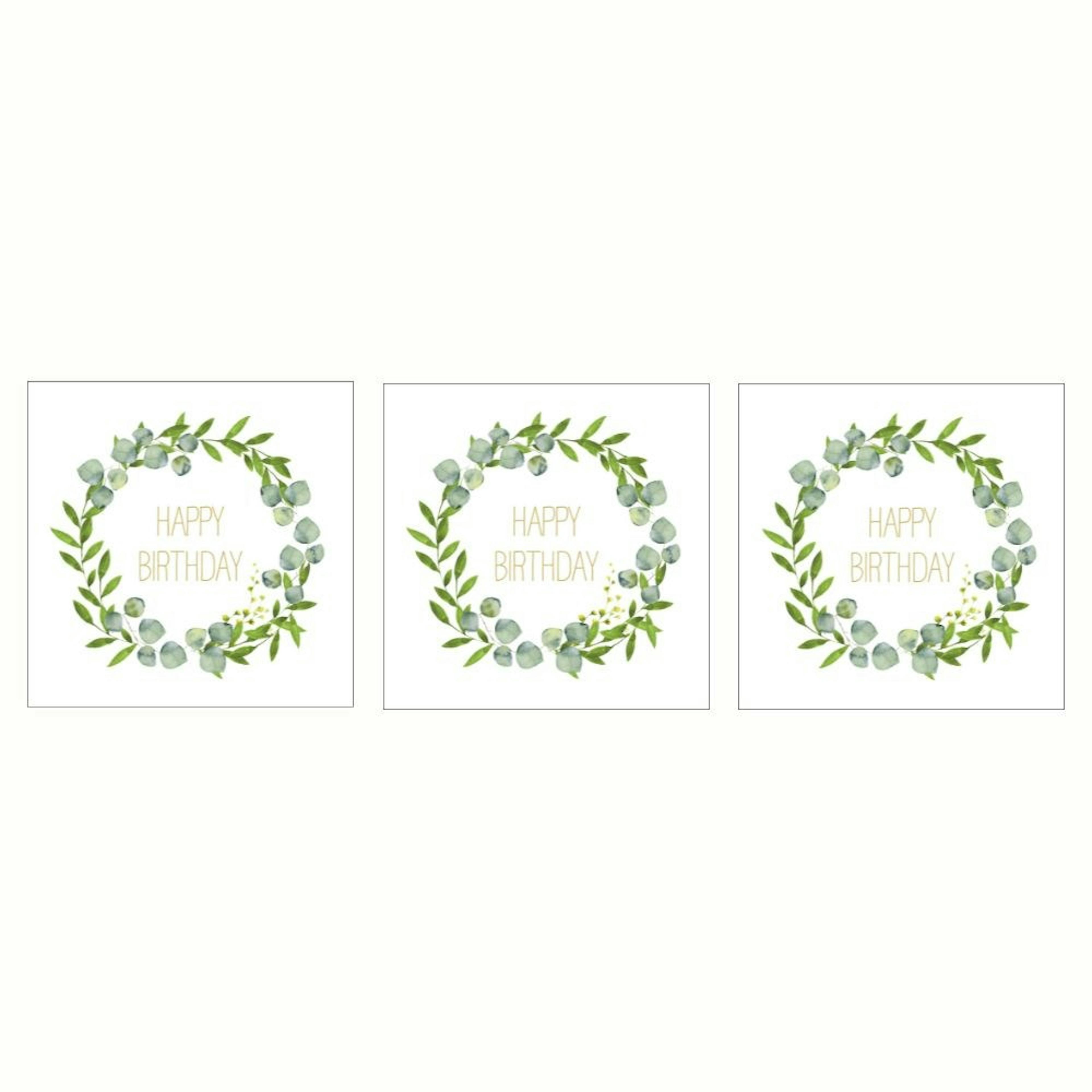 Servett Paperproducts Design Happy B´day 33x33 cm 3 st 20-pack