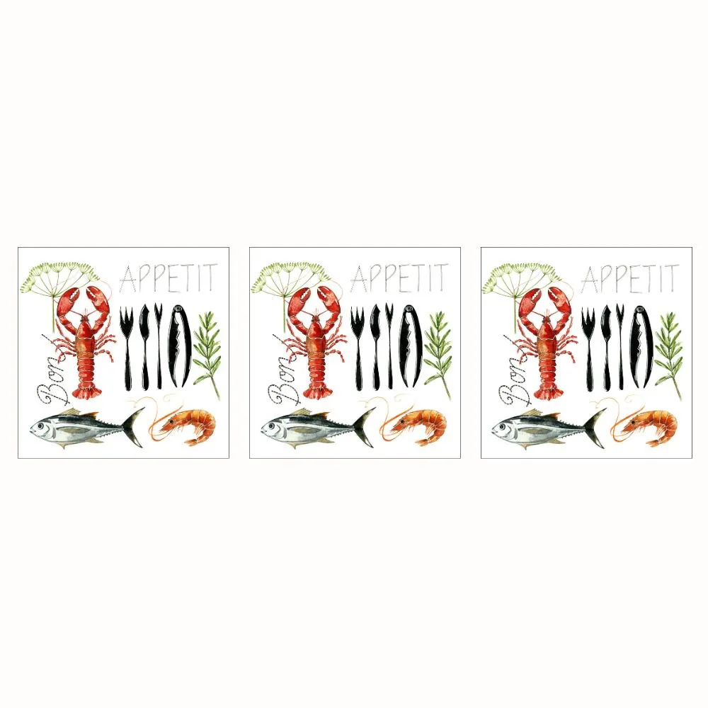 Servett Paperproducts Design Fish Food 33x33 cm 3 st 20-pack