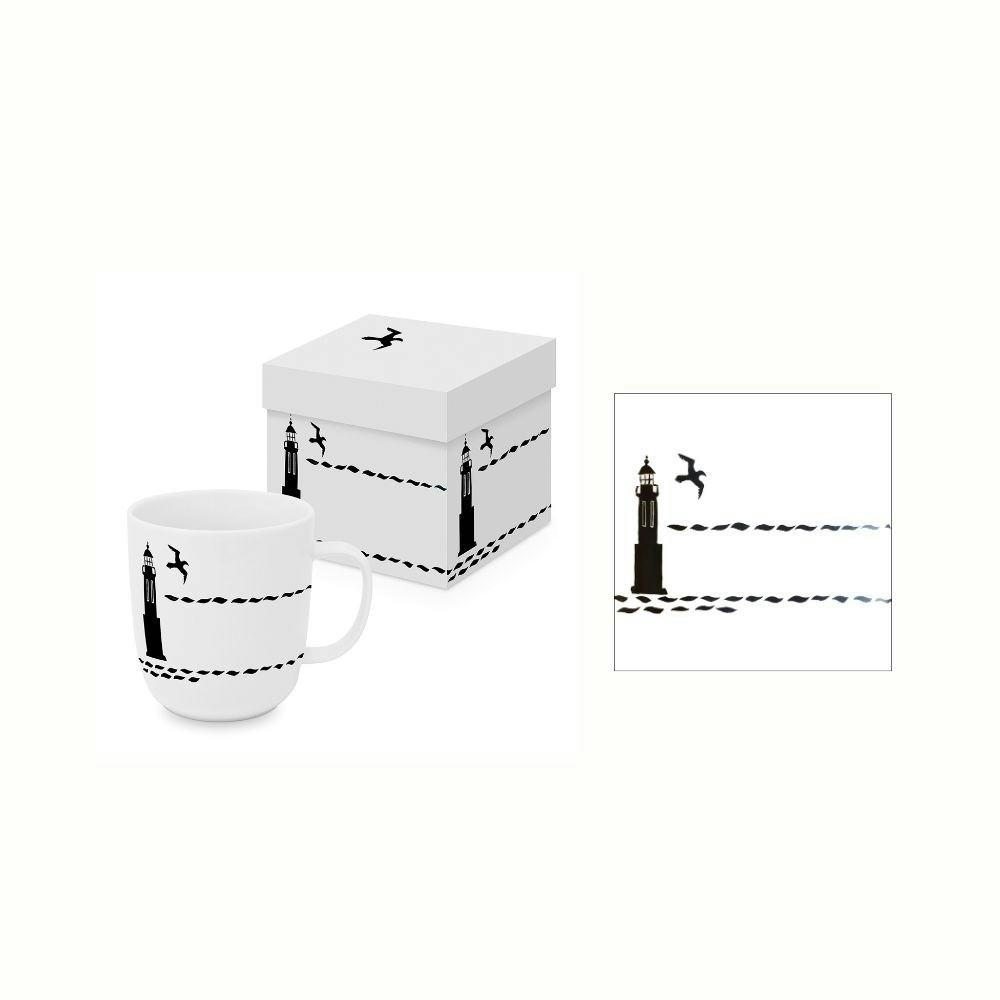 Gåvoset Paperproducts Design Atelier Vague Mugg 40 cl + Servett