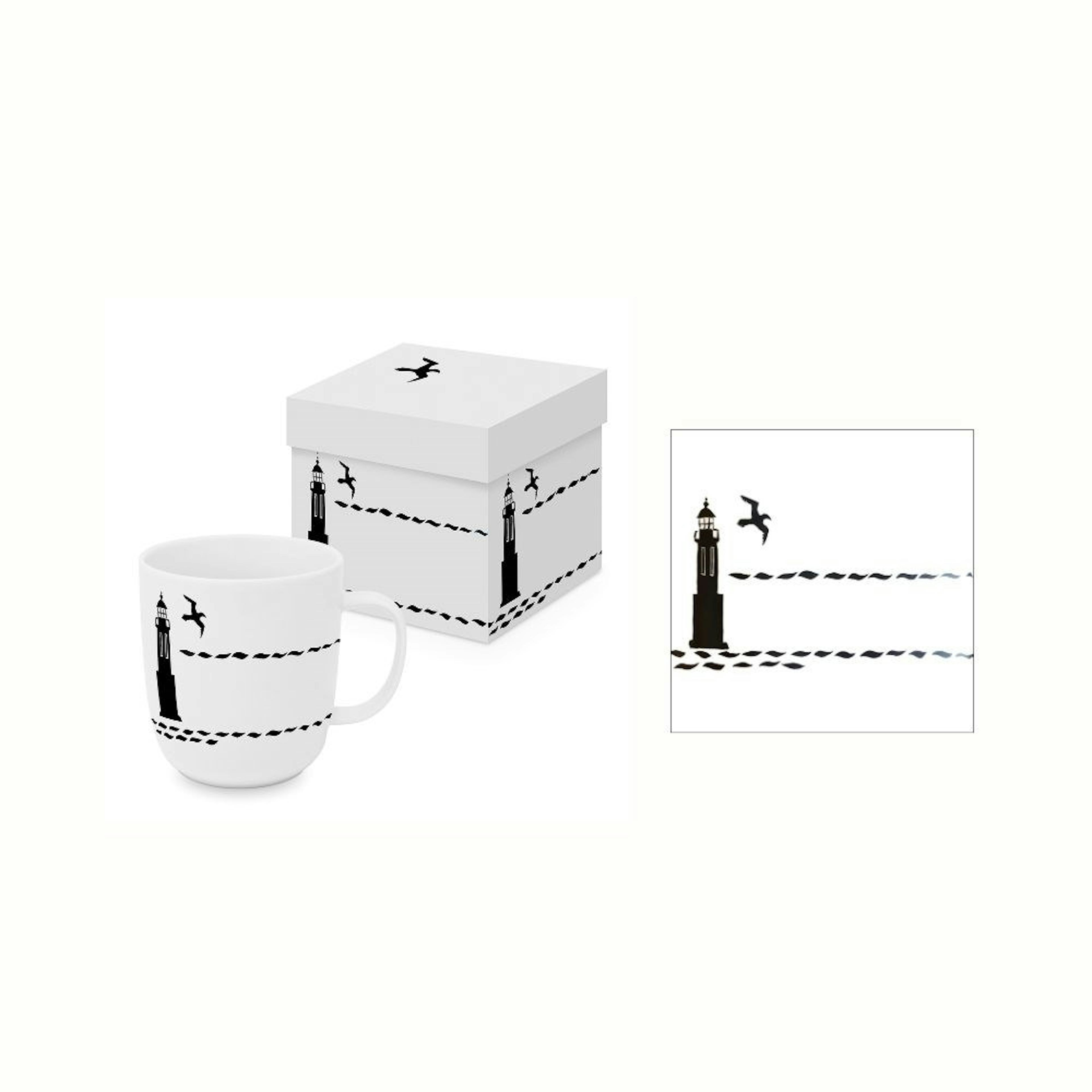 Gåvoset Paperproducts Design Atelier Vague Mugg 40 cl + Servett