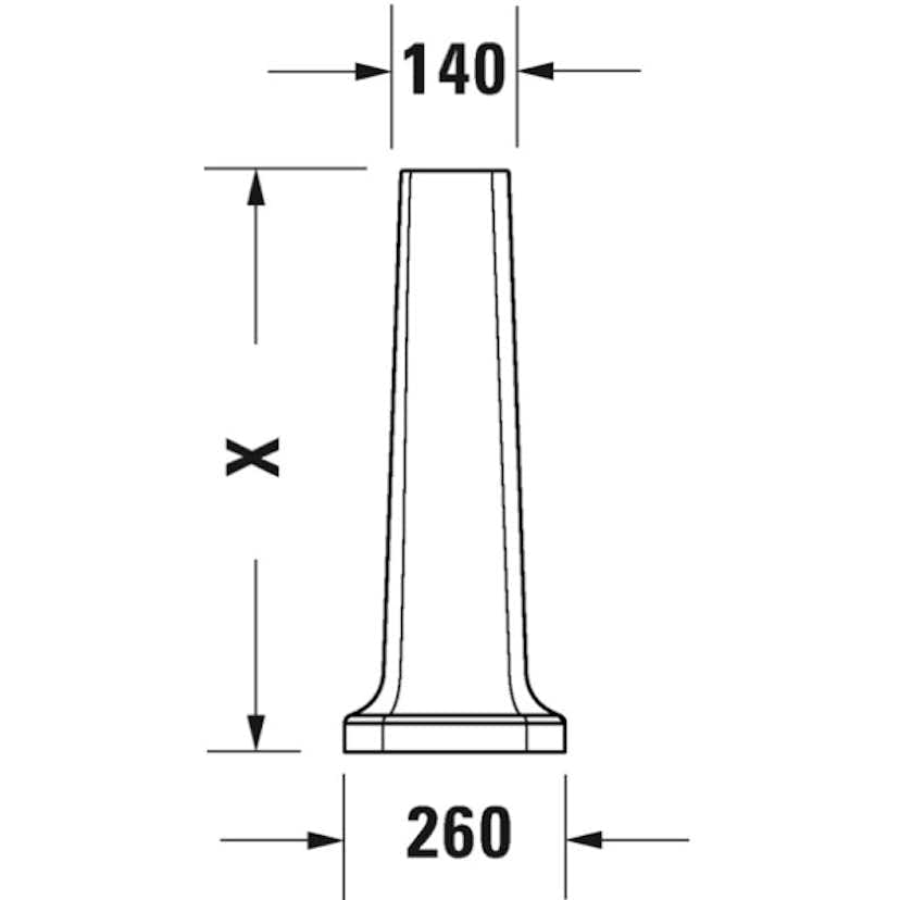 Pelare Duravit 1930 til Tvättställ 043860