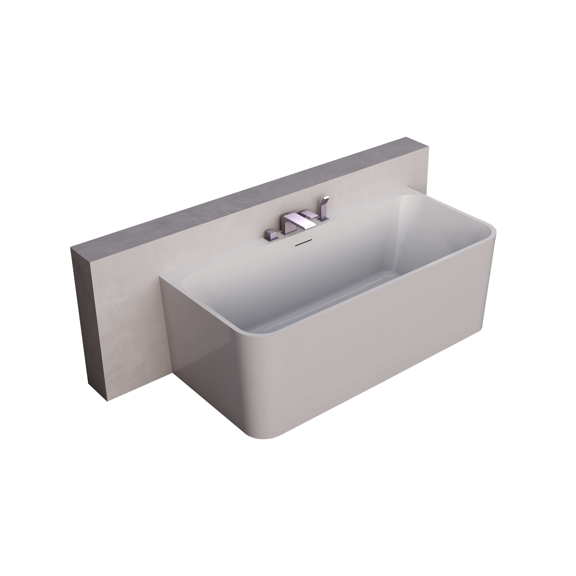 Badkar NOURK Sparkle mot Vägg 1700 mm