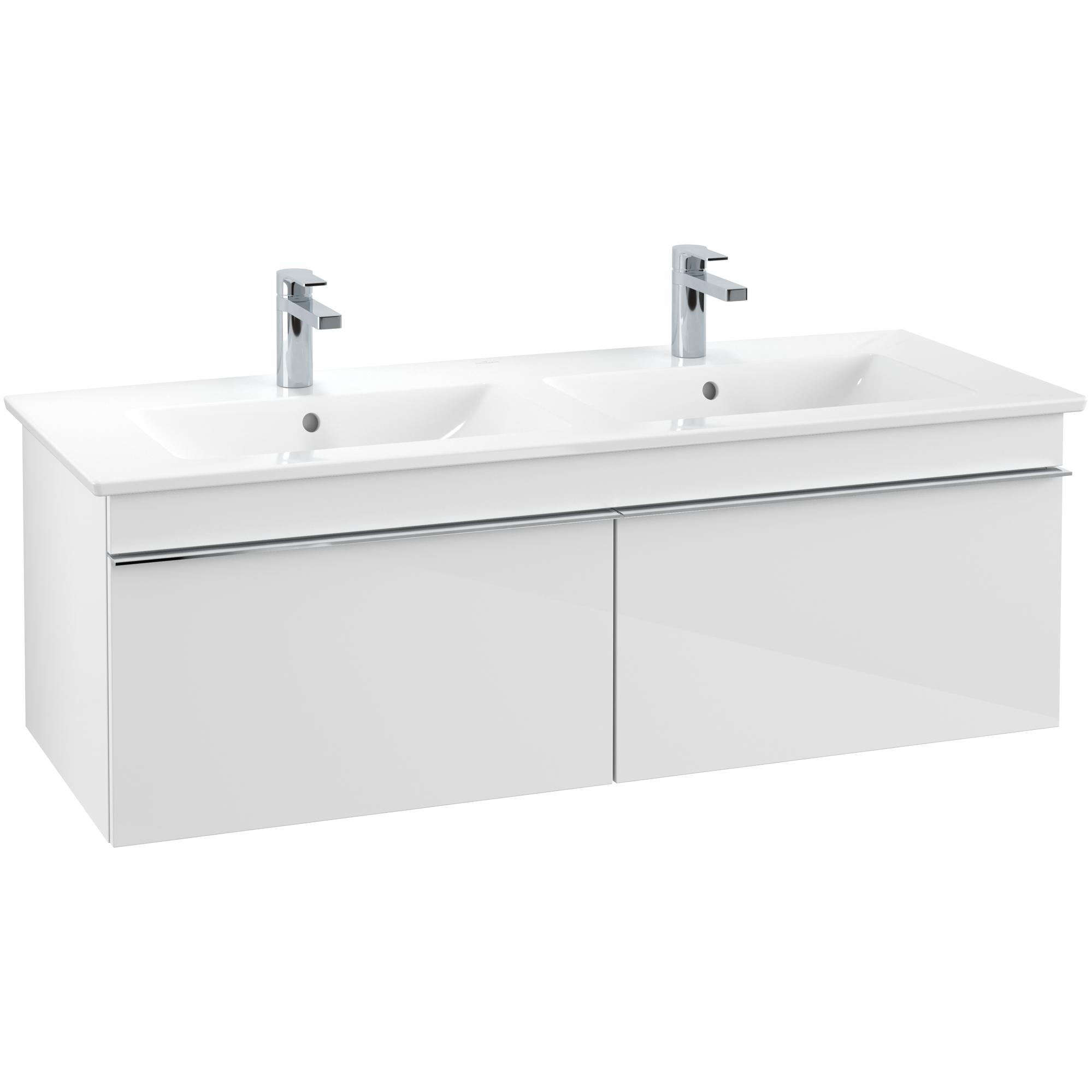 Tvättställsskåp Villeroy & Boch Venticello 125 cm med  2 Lådor för Dubbla Tvättställ