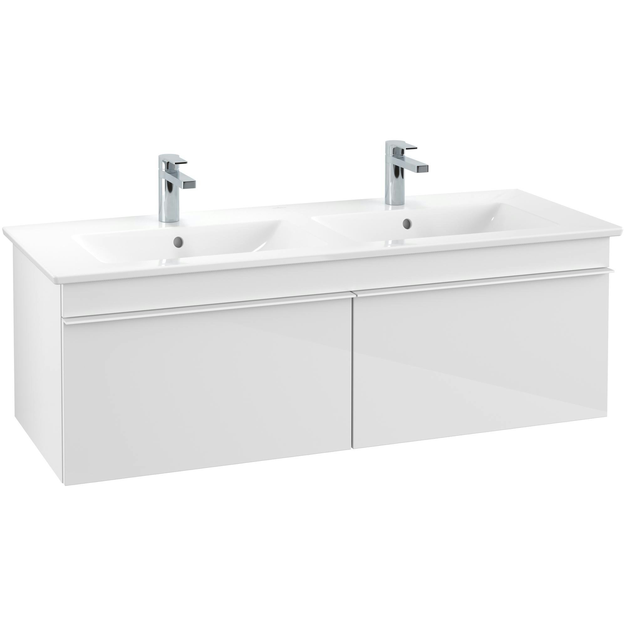 Tvättställsskåp Villeroy & Boch Venticello 125 cm med 2 Lådor för Dubbla Tvättställ