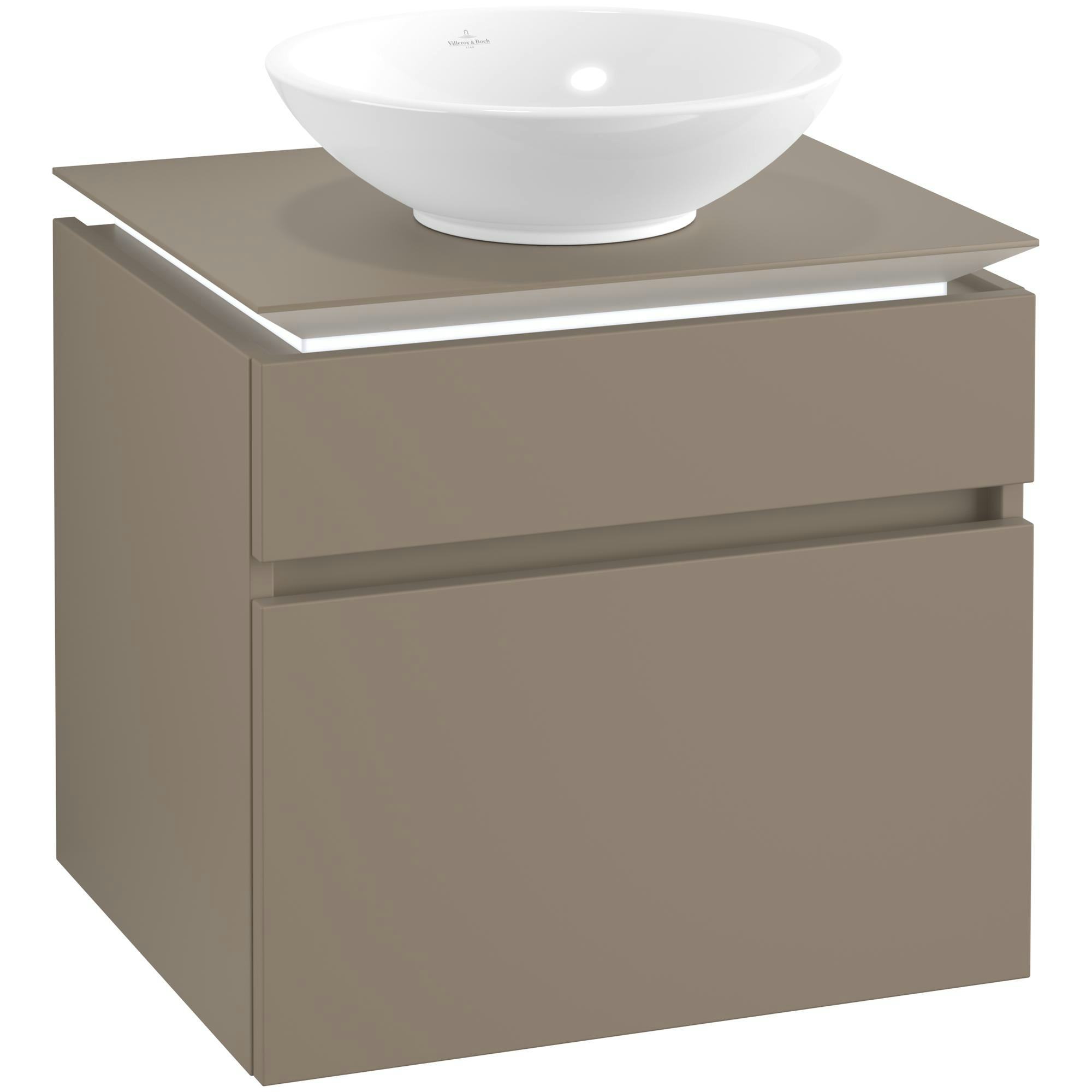 Tvättställsskåp Villeroy & Boch Legato 600 med 2 Lådor för Ytmonterat Tvättställ