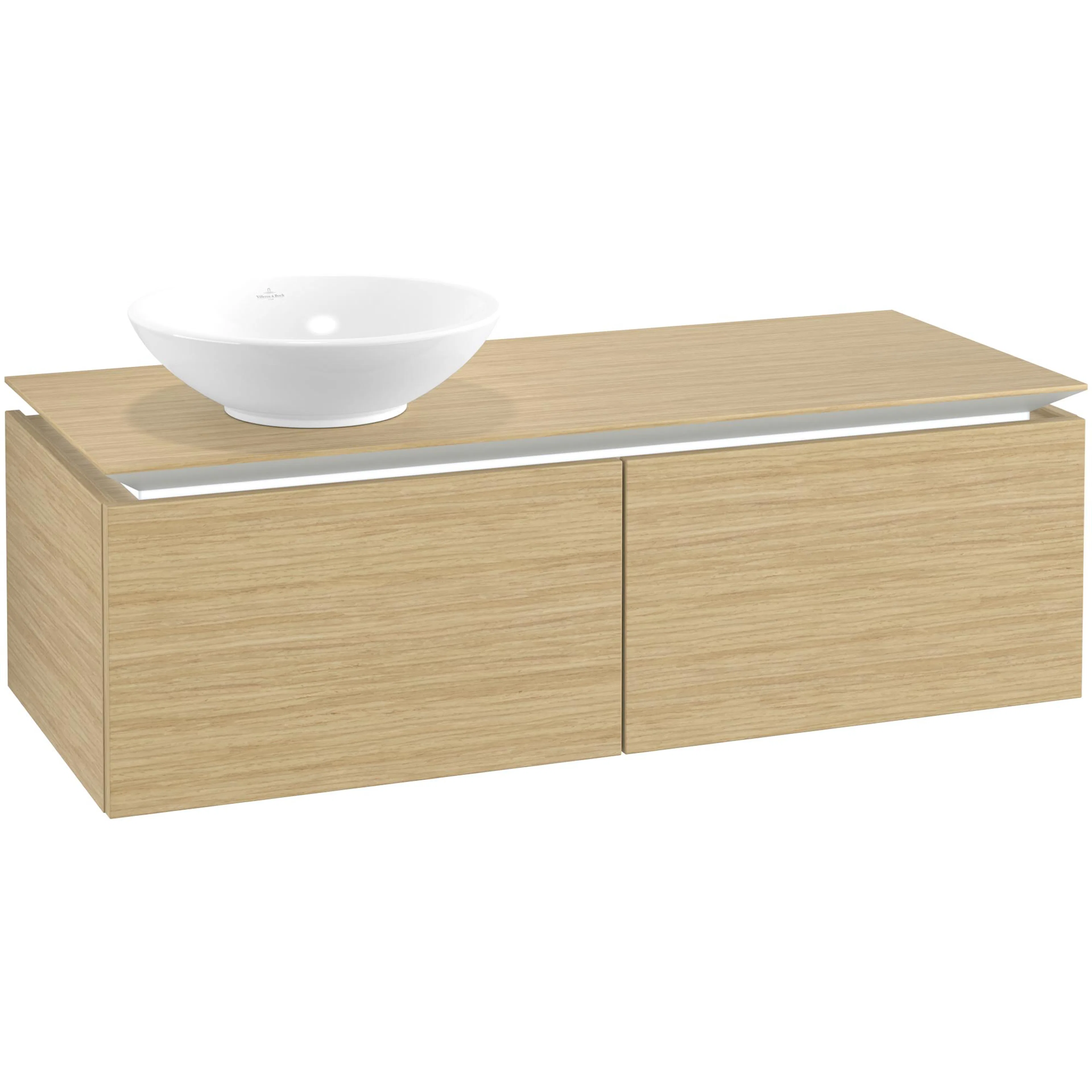 Tvättställsskåp Villeroy & Boch Legato Kompakt 1200 med 2 Lådor för Ocentrerat Ytmonterat Tvättställ