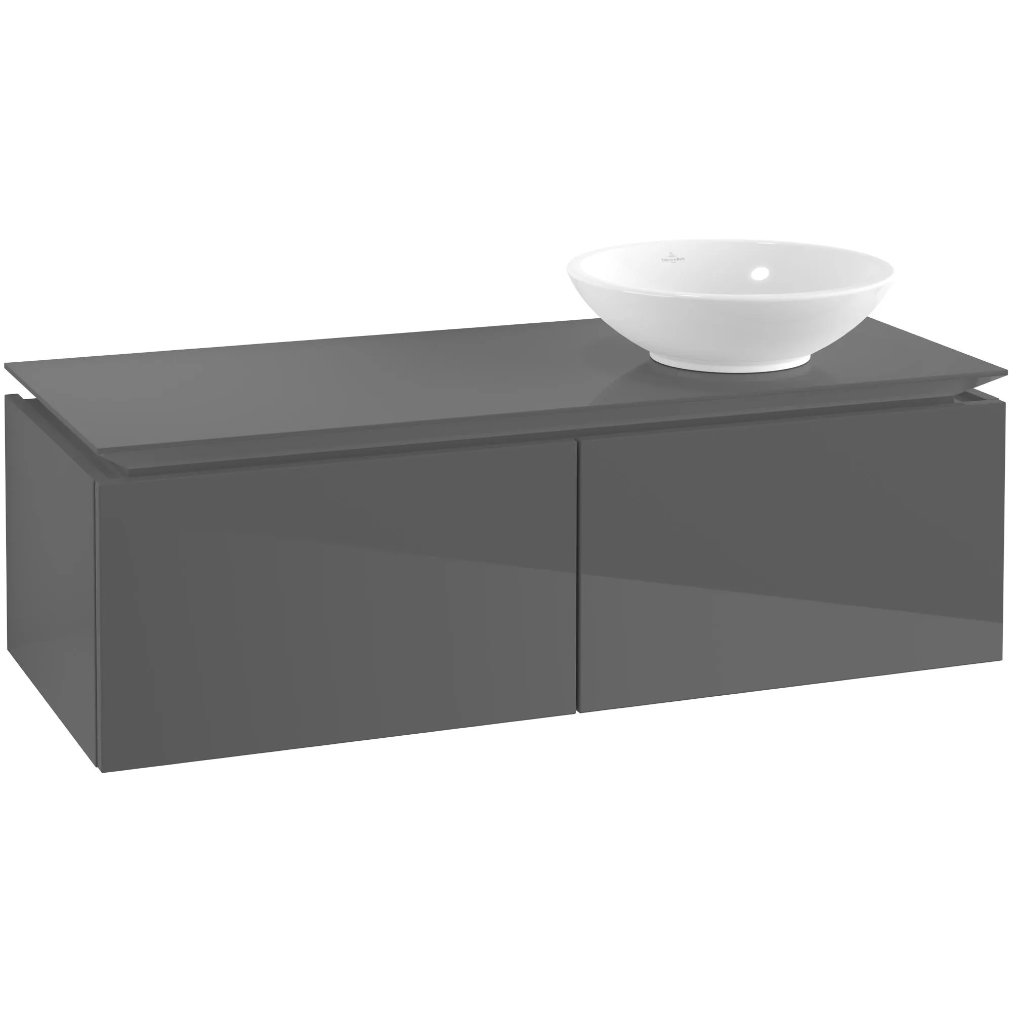 Tvättställsskåp Villeroy & Boch Legato Kompakt 1200 med 2 Lådor för Ocentrerat Ytmonterat Tvättställ