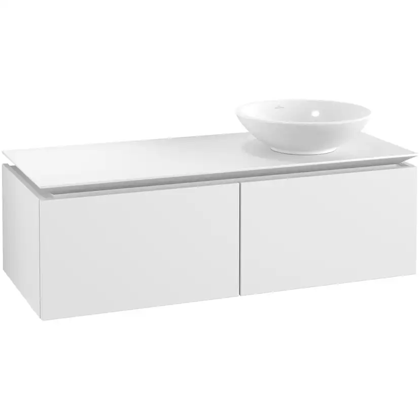 Tvättställsskåp Villeroy & Boch Legato Kompakt 1200 med 2 Lådor för Ocentrerat Ytmonterat Tvättställ