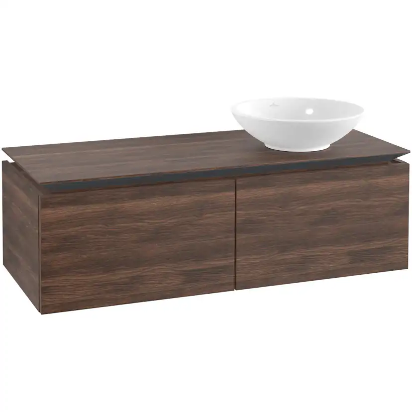 Tvättställsskåp Villeroy & Boch Legato Kompakt 1200 med 2 Lådor för Ocentrerat Ytmonterat Tvättställ