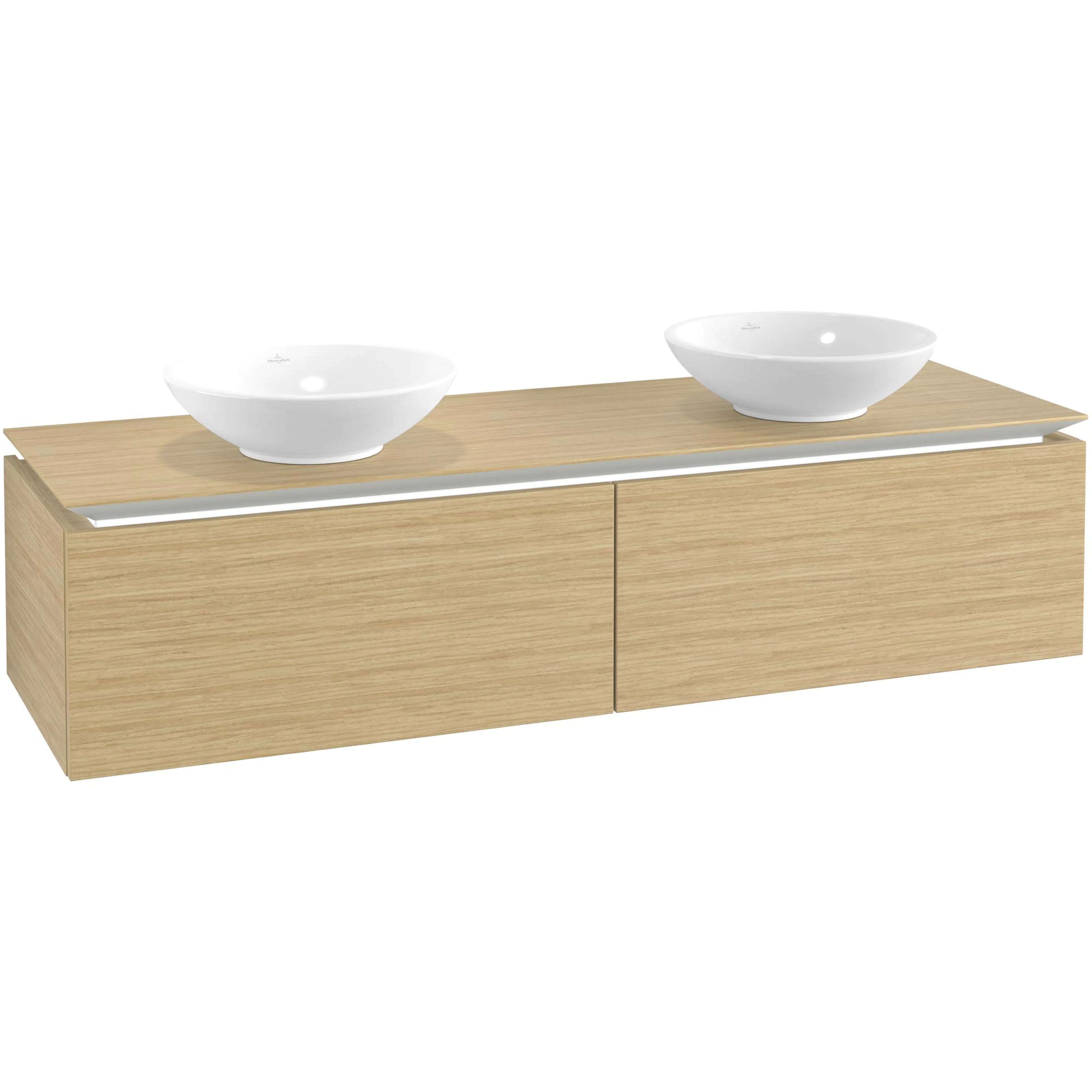 Tvättställsskåp Villeroy & Boch Legato Kompakt 1600 med 2 Lådor för Två Ytmonterade Tvättställ från Övriga V&B Serier