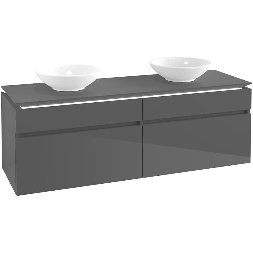 Tvättställsskåp Villeroy & Boch Legato 1600 med 4 Lådor för Två Tvättställ från Memento