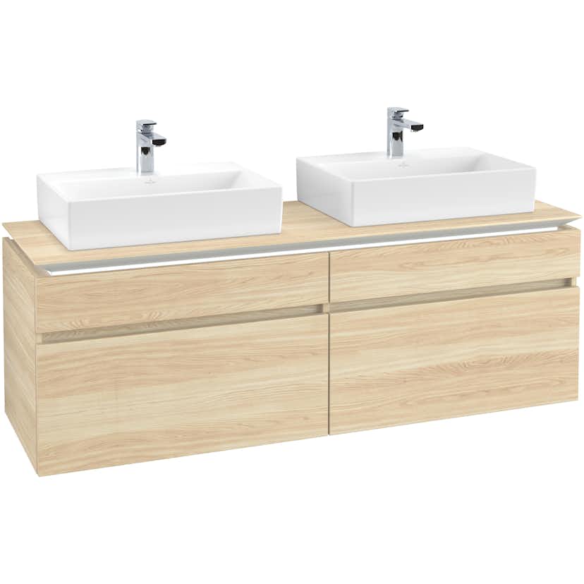 Tvättställsskåp Villeroy & Boch Legato 1600 med 4 Lådor för Två Tvättställ från Memento