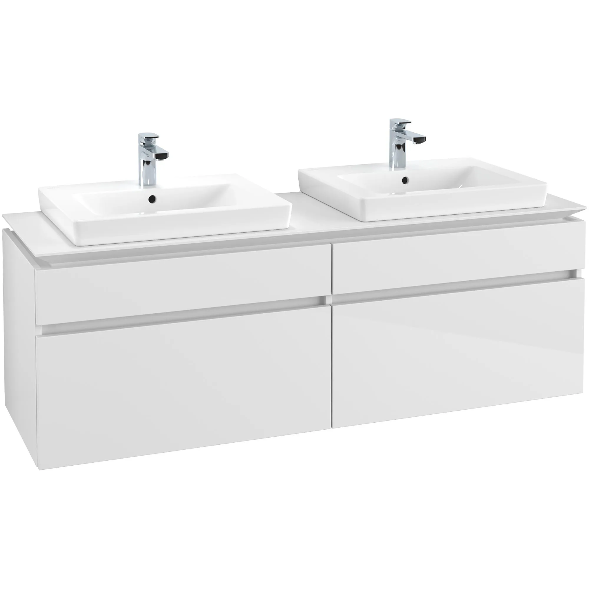 Tvättställsskåp Villeroy & Boch Legato 1600 med 4 Lådor för Två Tvättställ från Finion & Subway