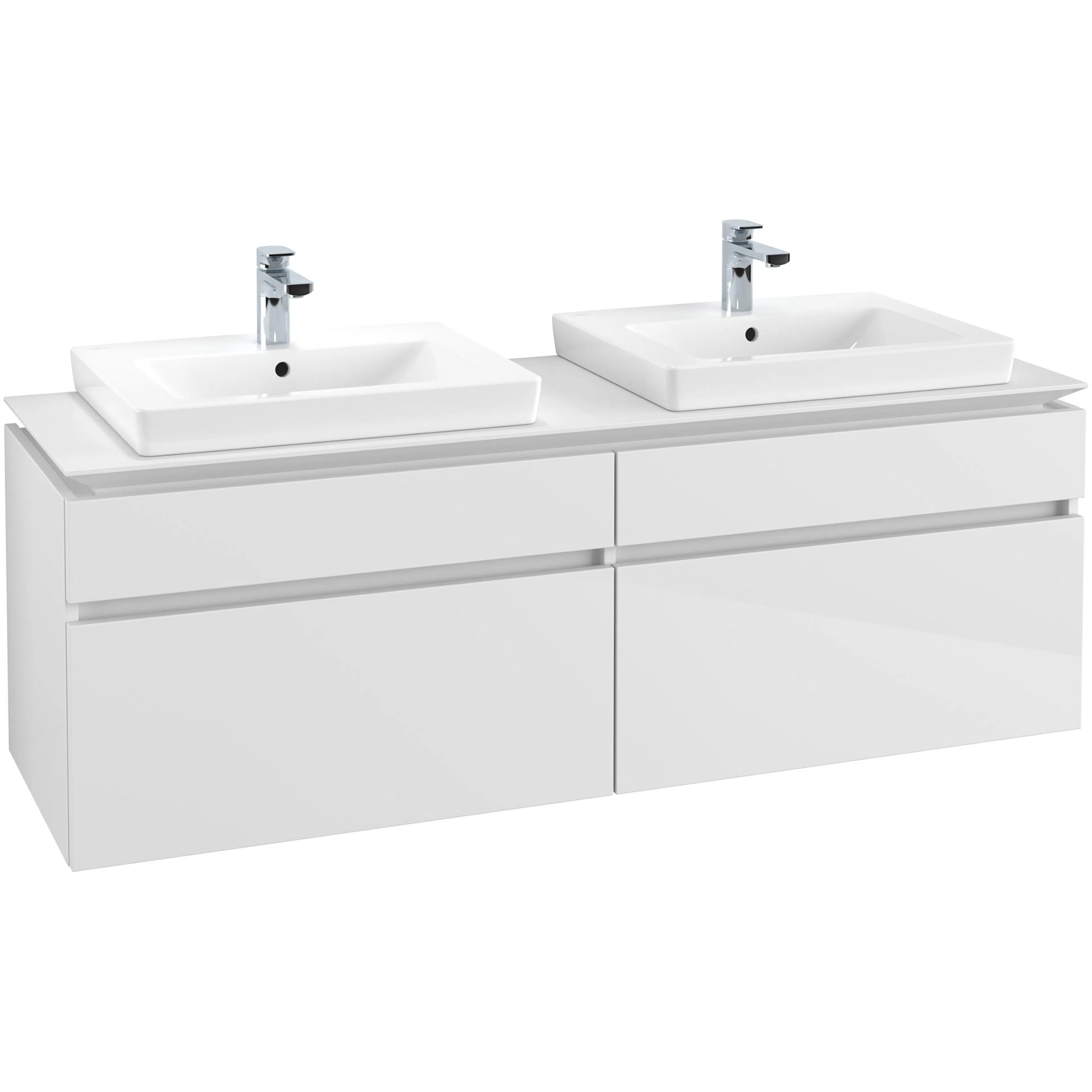 Tvättställsskåp Villeroy & Boch Legato 1600 med 4 Lådor för Två Tvättställ från Finion & Subway