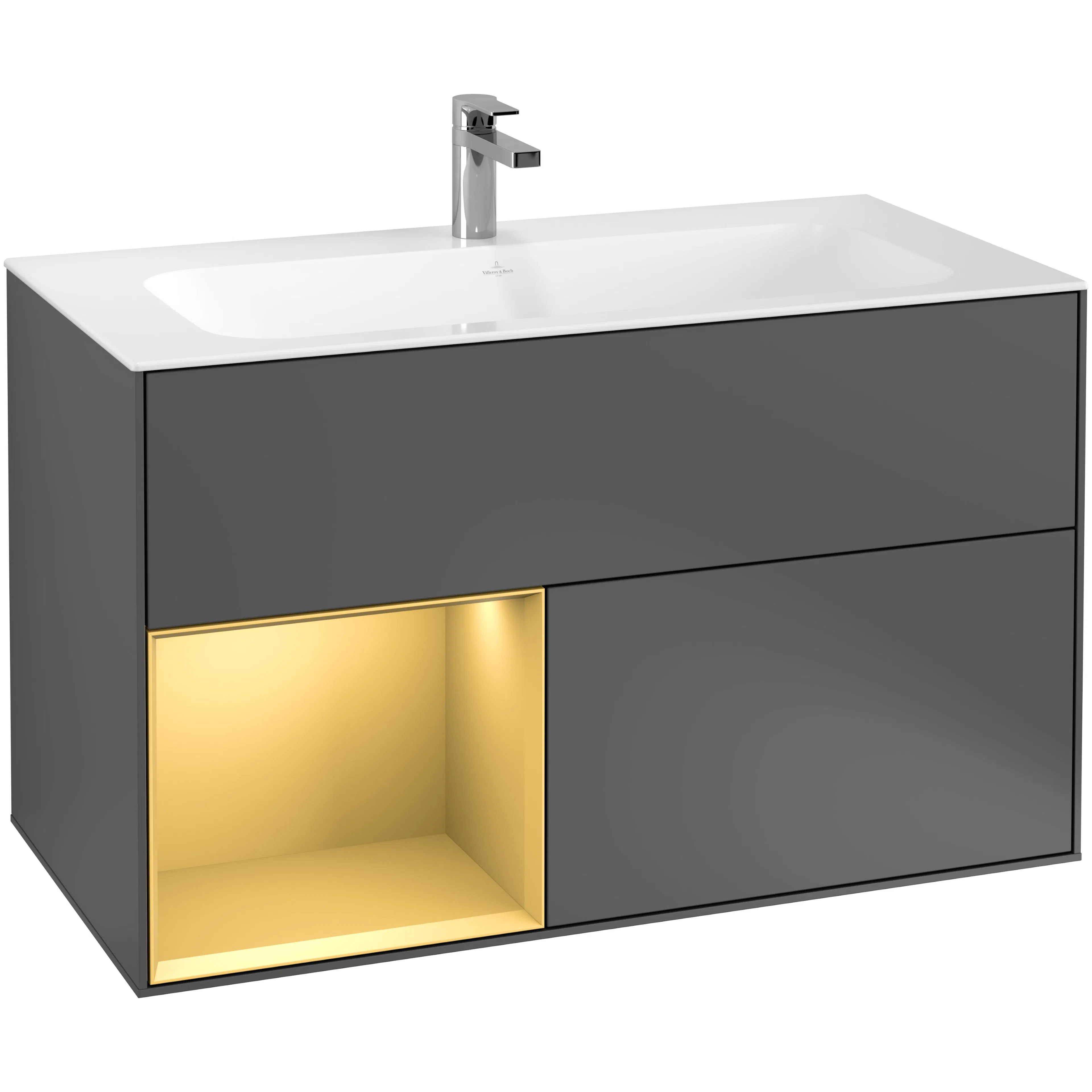 Tvättställsskåp Villeroy & Boch Finion med 2 Lådor och Hylla för Inbyggt Tvättställ