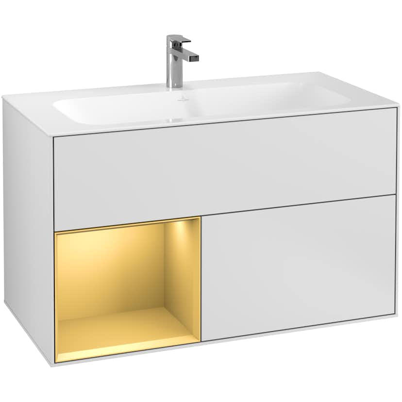 Tvättställsskåp Villeroy & Boch Finion med 2 Lådor och Hylla för Inbyggt Tvättställ