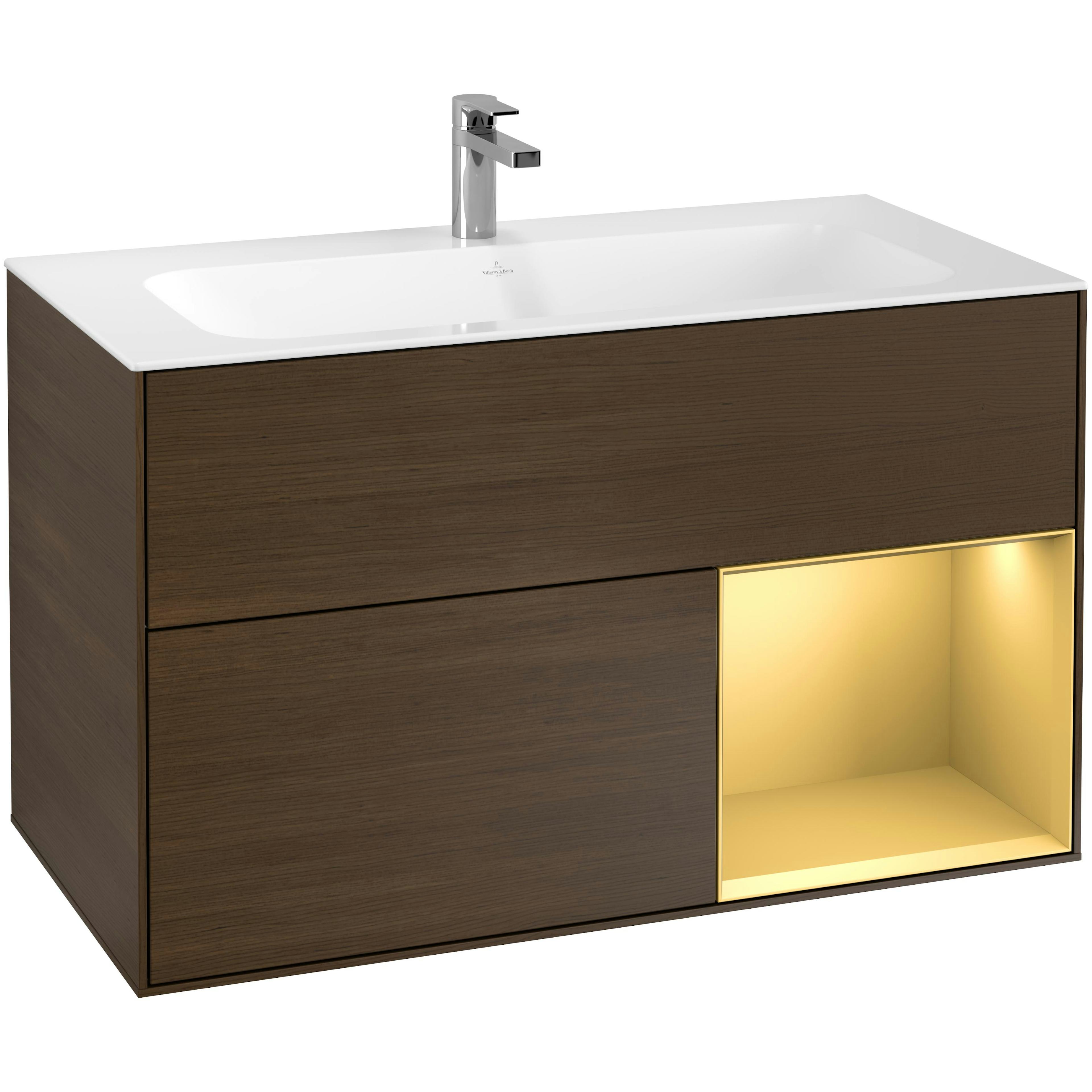 Tvättställsskåp Villeroy & Boch Finion med 2 Lådor och Hylla för Inbyggt Tvättställ