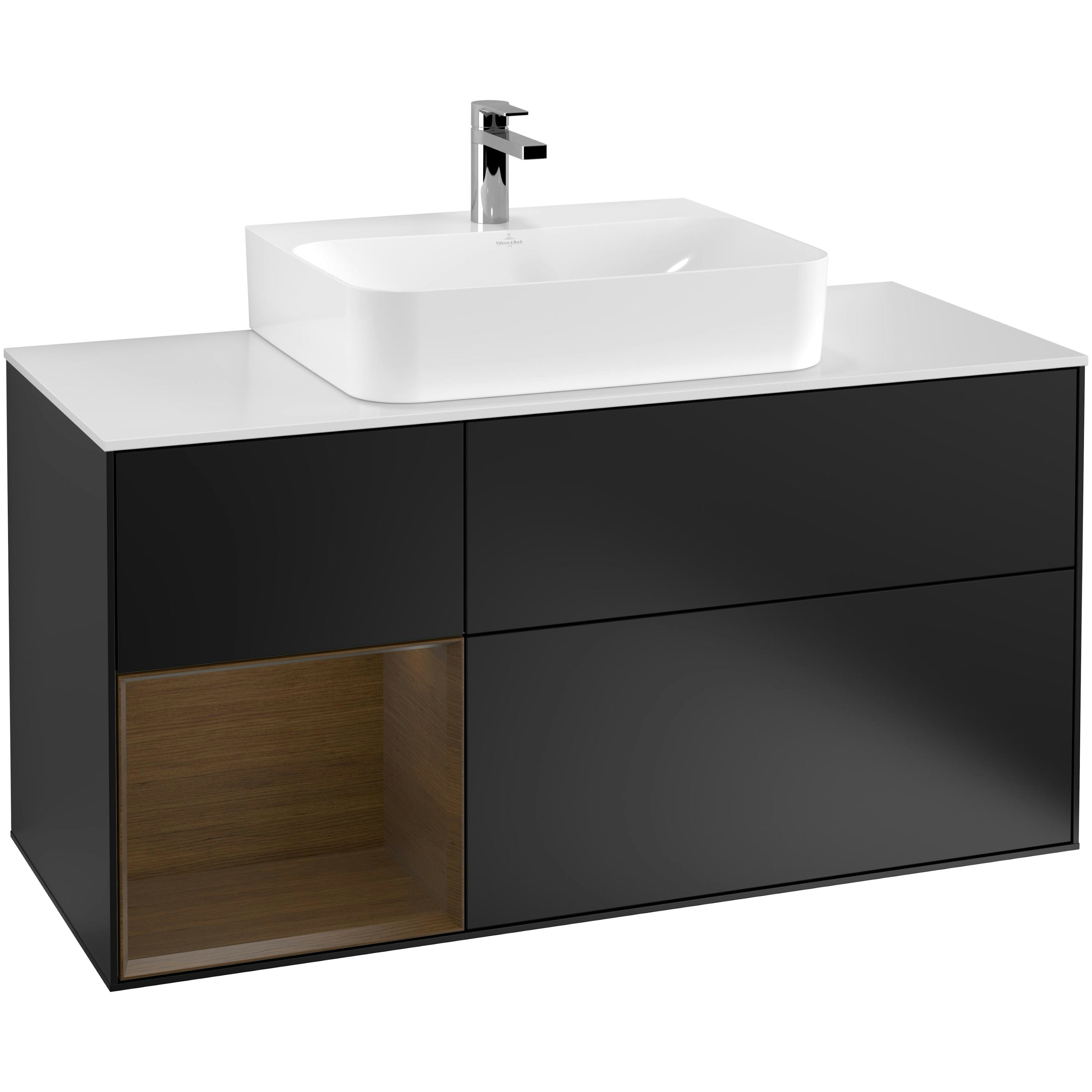 Tvättställsskåp Villeroy & Boch Finion med 3 Lådor Hylla och Bänkskiva för Centrerat Tvättställ