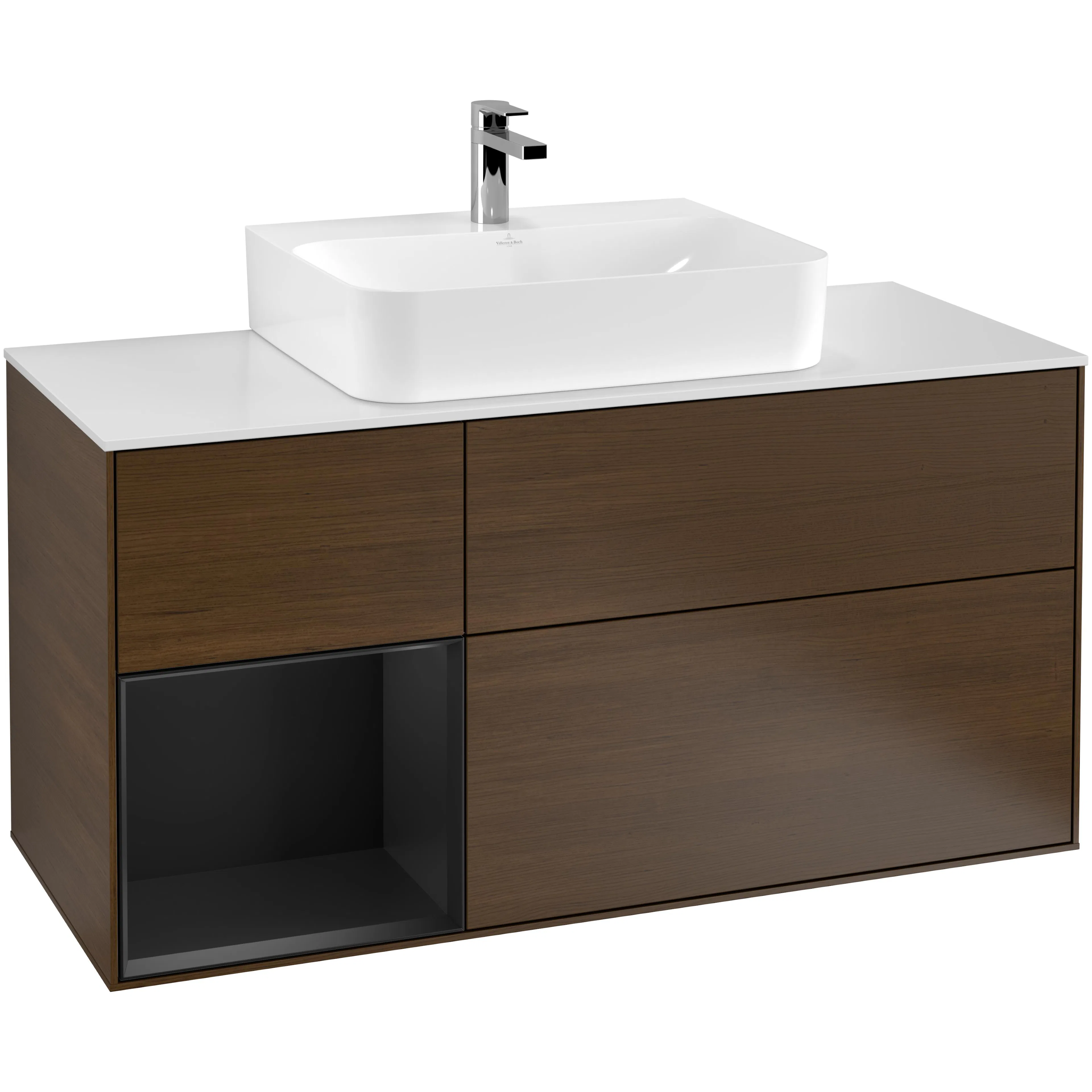 Tvättställsskåp Villeroy & Boch Finion med 3 Lådor Hylla och Bänkskiva för Centrerat Tvättställ