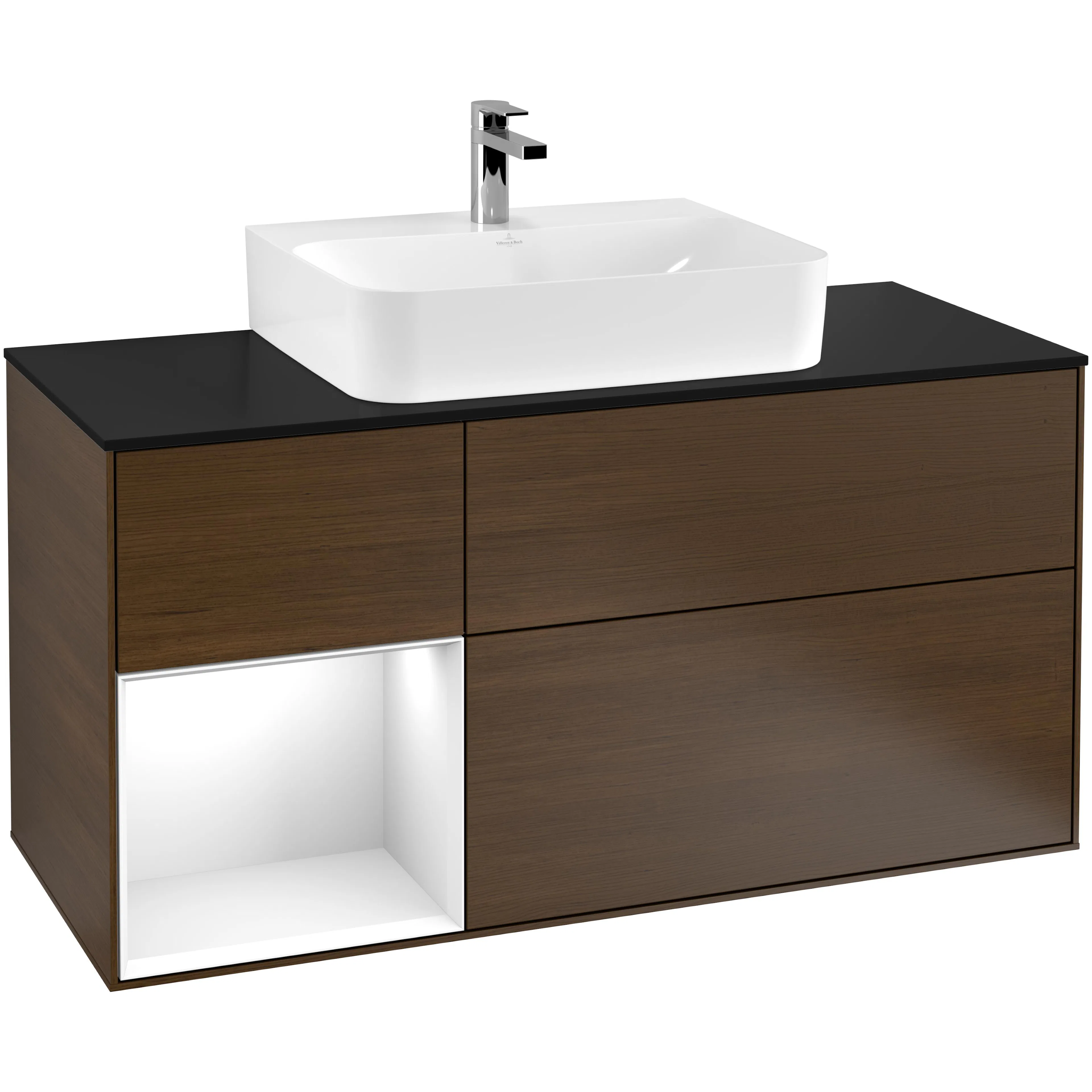 Tvättställsskåp Villeroy & Boch Finion med 3 Lådor Hylla och Bänkskiva för Centrerat Tvättställ