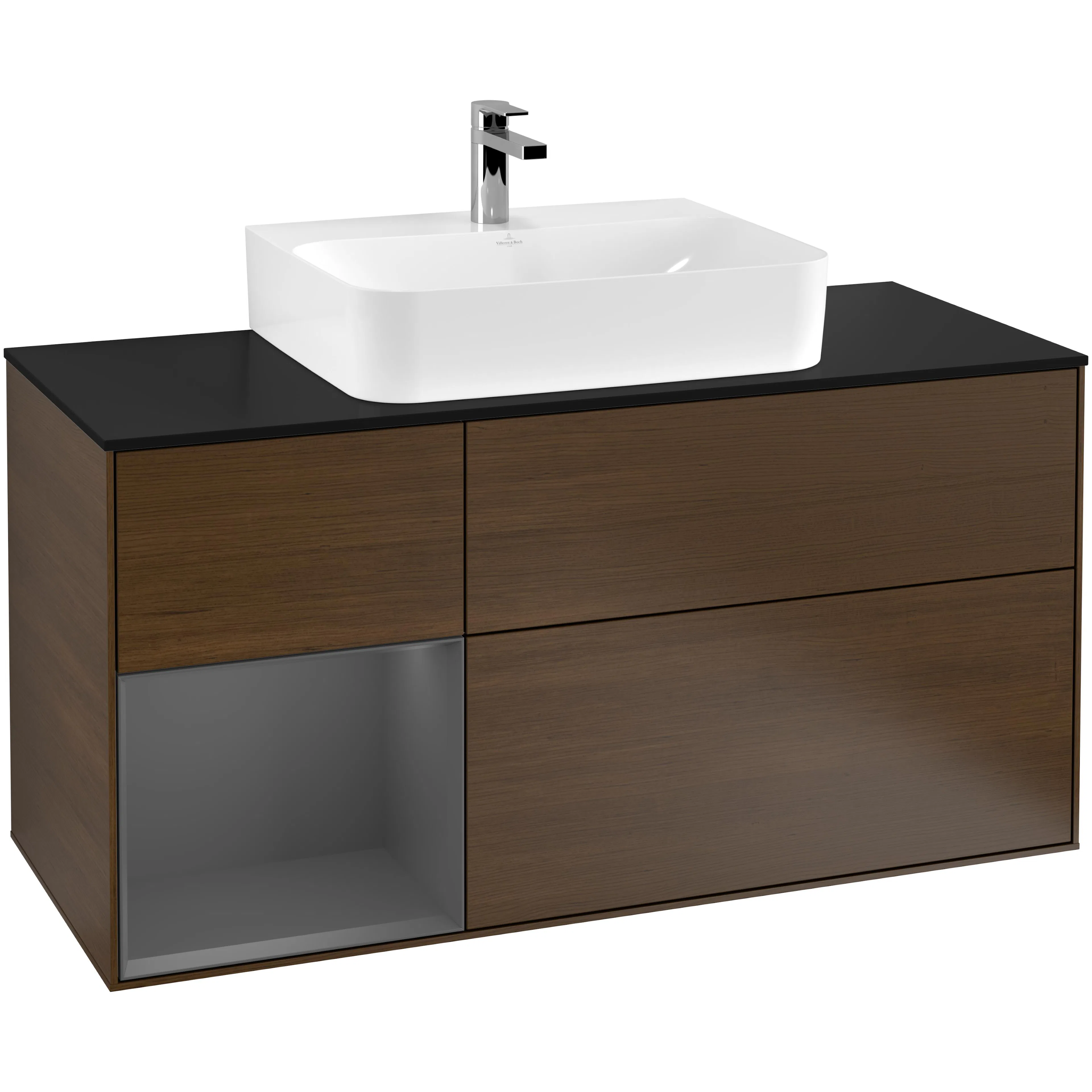 Tvättställsskåp Villeroy & Boch Finion med 3 Lådor Hylla och Bänkskiva för Centrerat Tvättställ