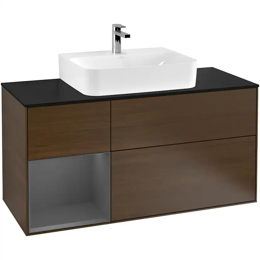 Tvättställsskåp Villeroy & Boch Finion med 3 Lådor Hylla och Bänkskiva för Centrerat Tvättställ