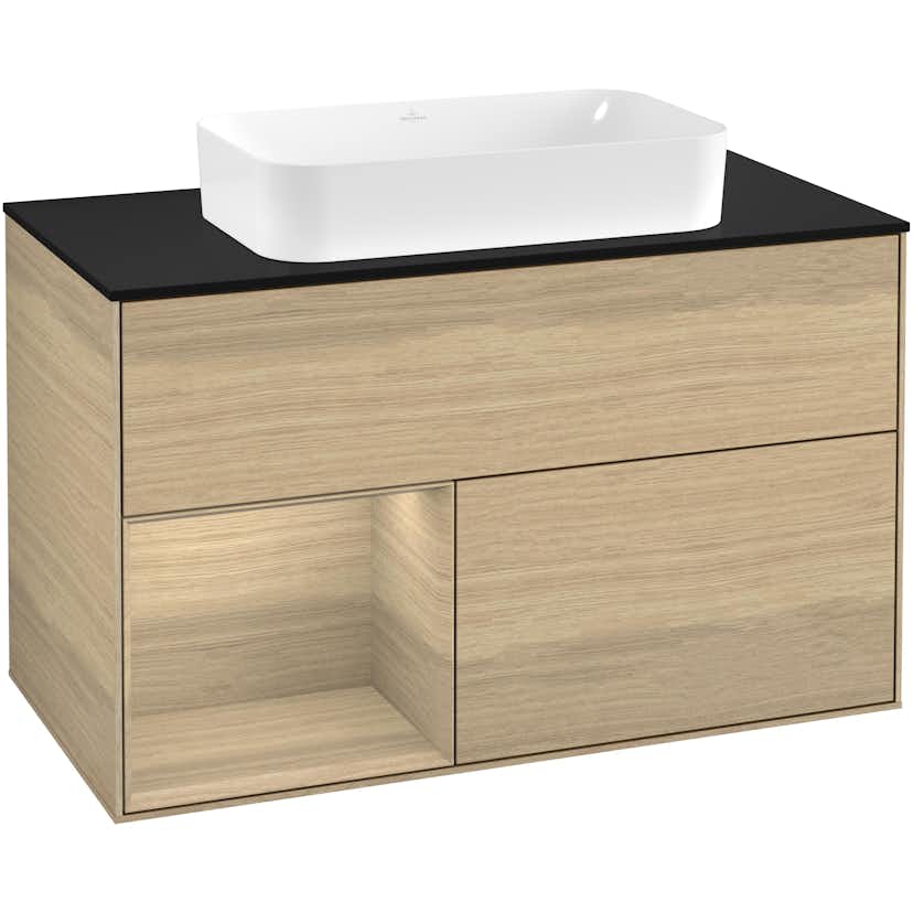 Tvättställsskåp Villeroy & Boch Finion med 2 Lådor Hylla och Bänkskiva för Fristående Tvättställ