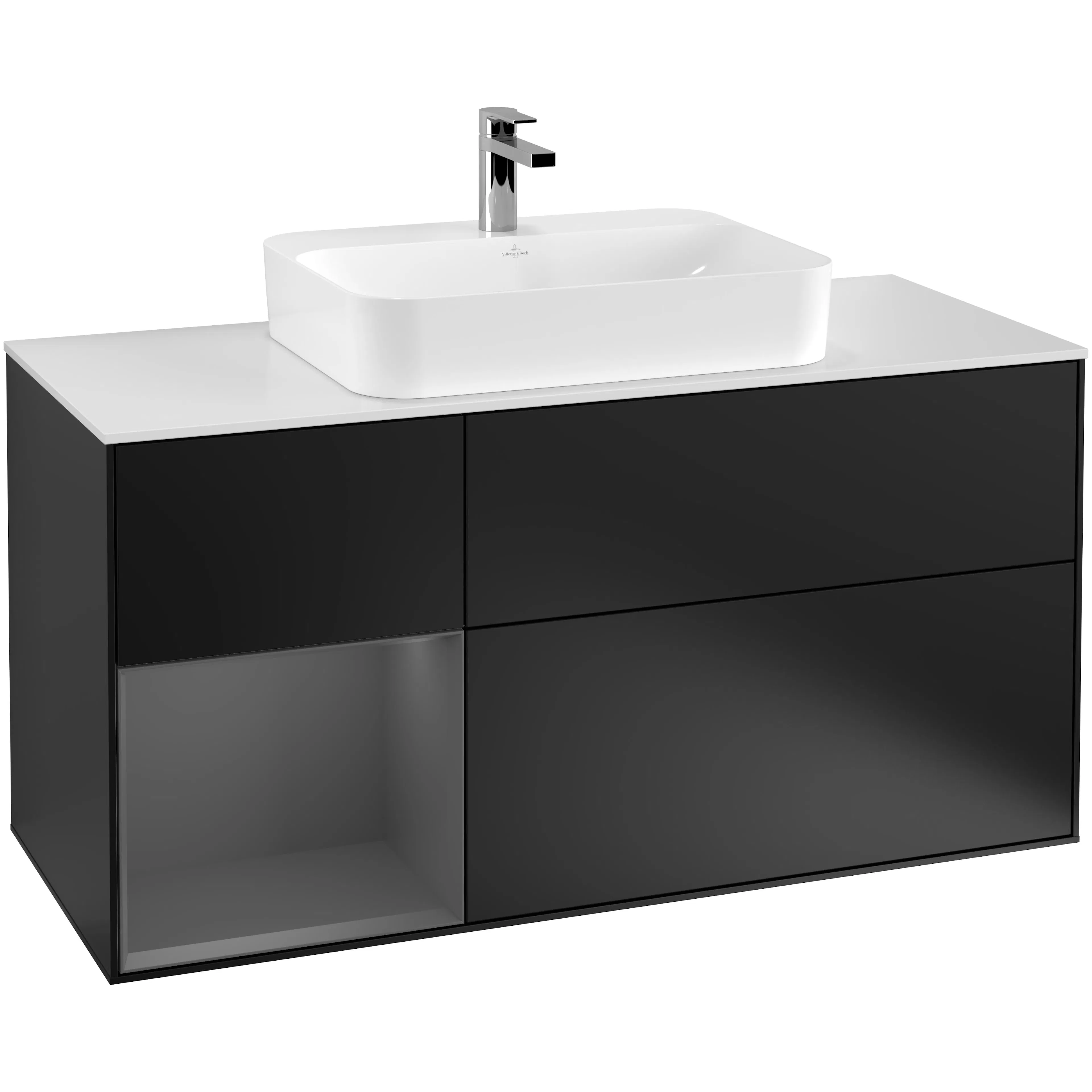 Tvättställsskåp Villeroy & Boch Finion med 3 Lådor Hylla och Bänkskiva för Ytmonterat Tvättställ