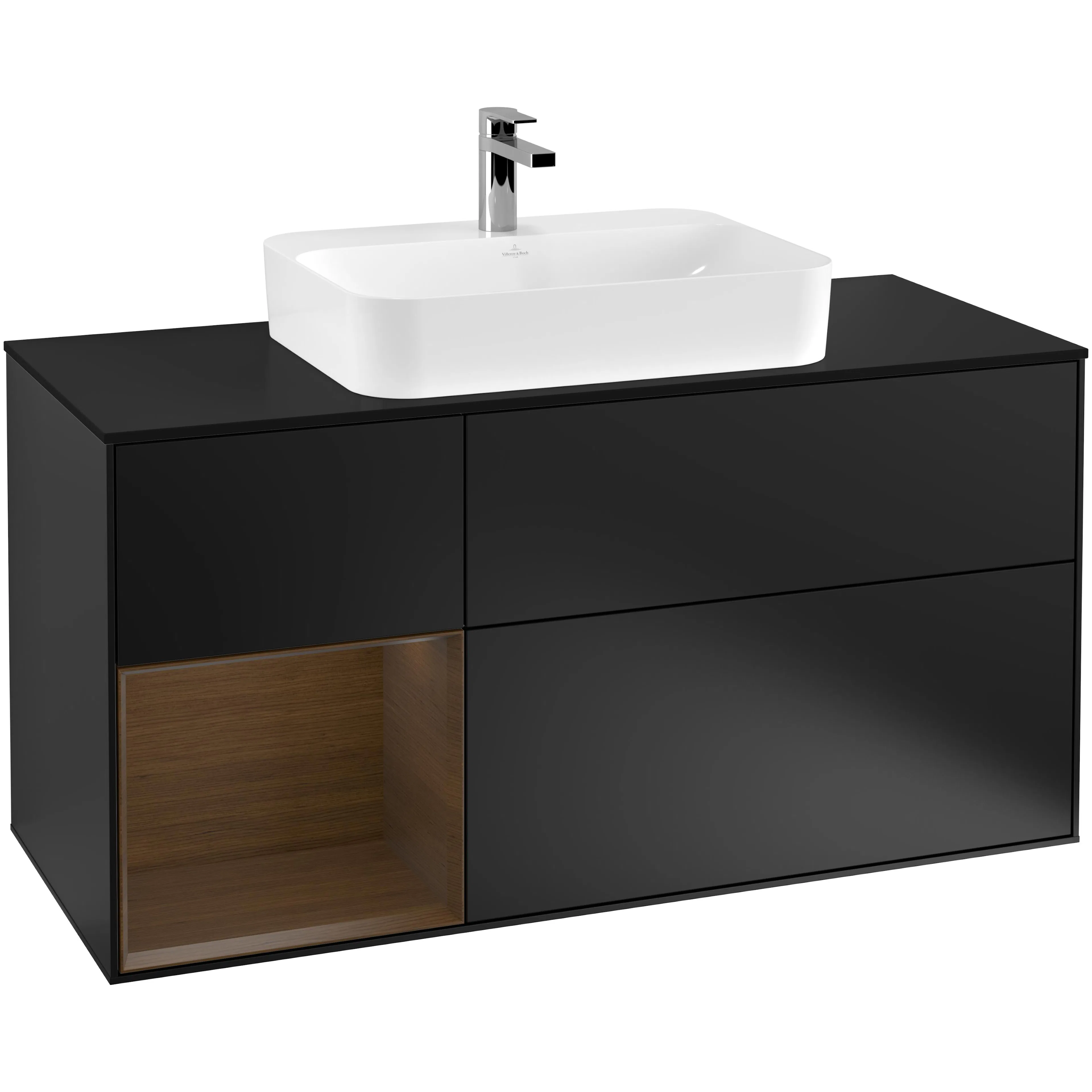 Tvättställsskåp Villeroy & Boch Finion med 3 Lådor Hylla och Bänkskiva för Ytmonterat Tvättställ