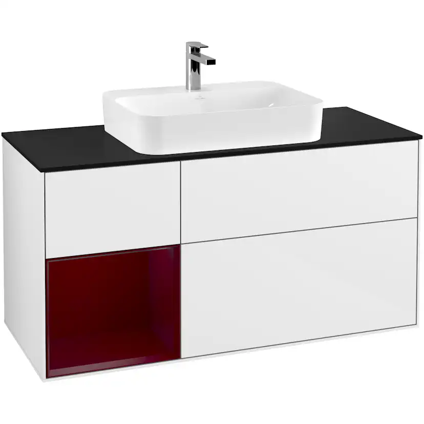 Tvättställsskåp Villeroy & Boch Finion med 3 Lådor Hylla och Bänkskiva för Ytmonterat Tvättställ