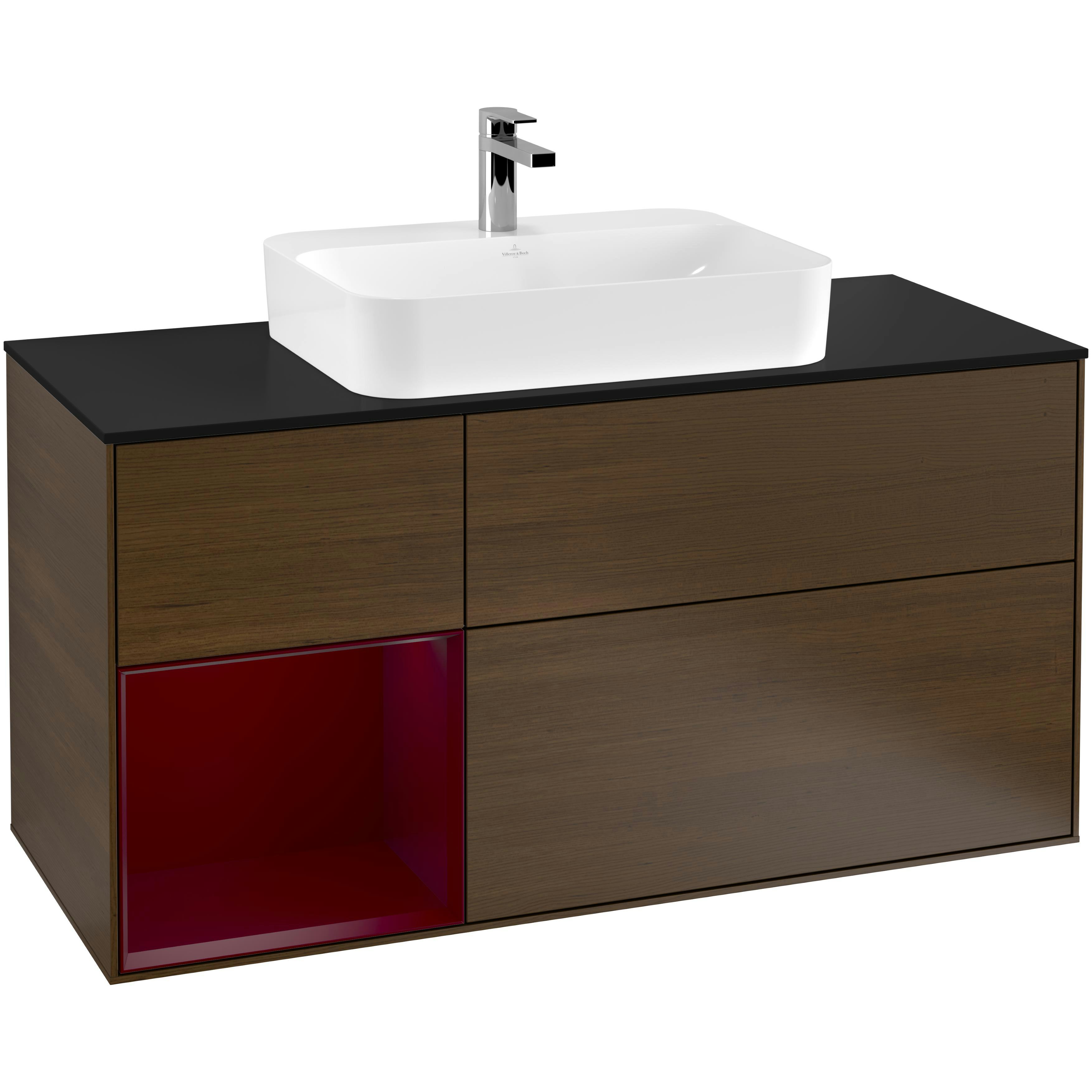 Tvättställsskåp Villeroy & Boch Finion med 3 Lådor Hylla och Bänkskiva för Ytmonterat Tvättställ