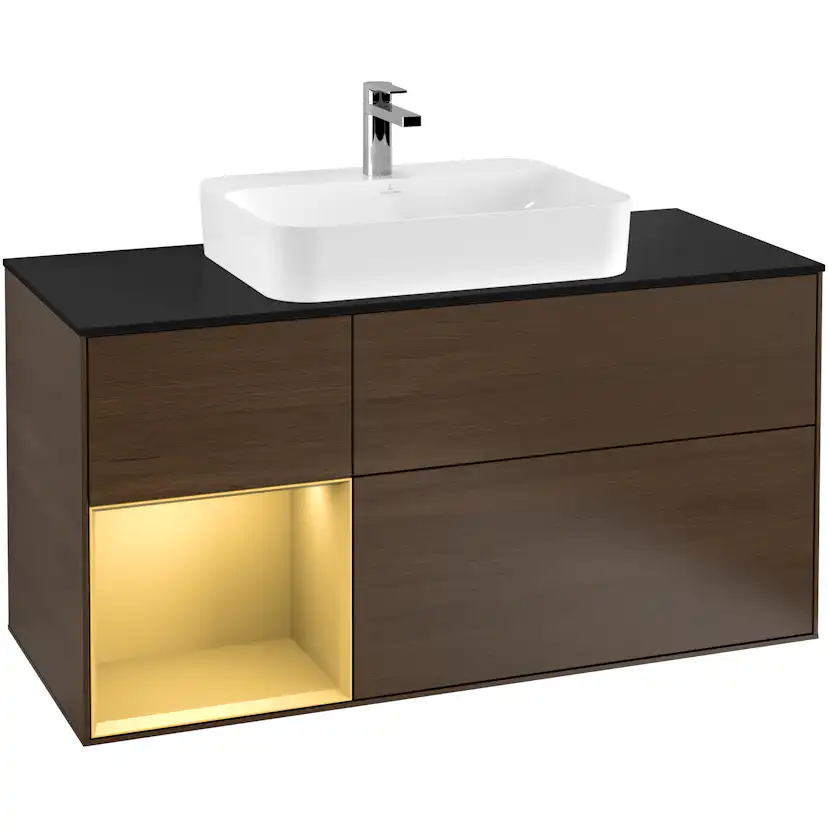 Tvättställsskåp Villeroy & Boch Finion med 3 Lådor Hylla och Bänkskiva för Ytmonterat Tvättställ