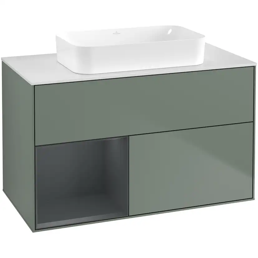 Tvättställsskåp Villeroy & Boch Finion med 2 Lådor Hylla och Bänkskiva för Fristående Tvättställ