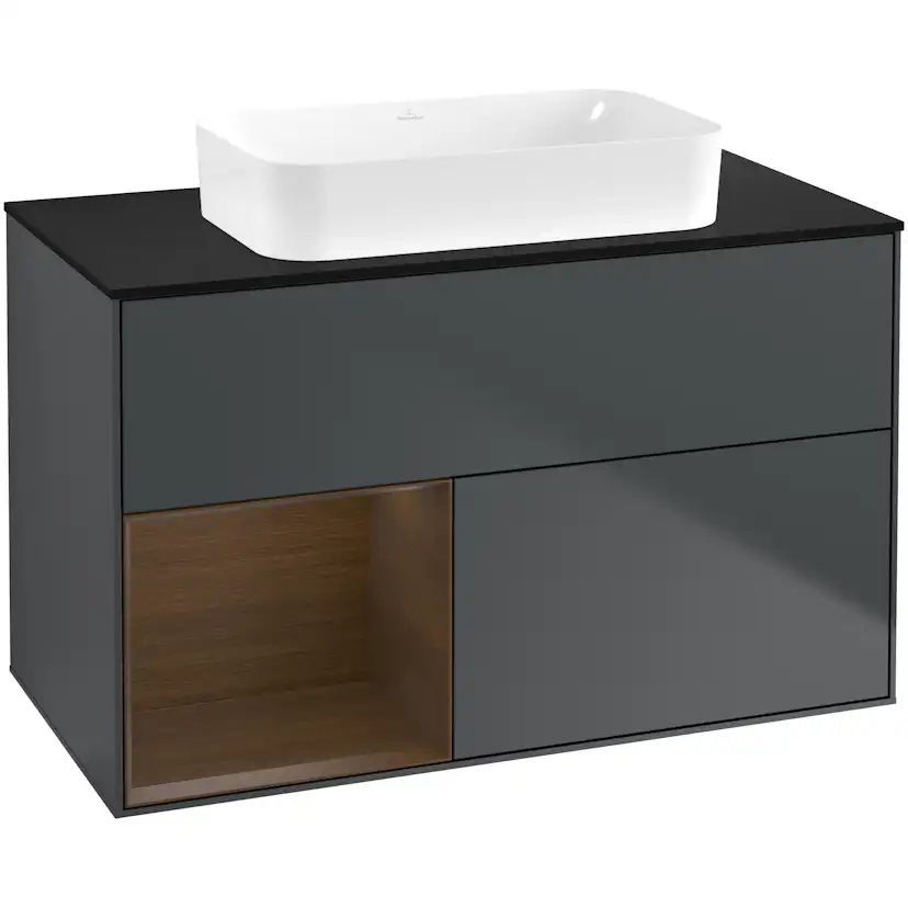 Tvättställsskåp Villeroy & Boch Finion med 2 Lådor Hylla och Bänkskiva för Fristående Tvättställ