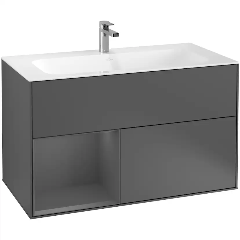 Tvättställsskåp Villeroy & Boch Finion med 2 Lådor och Hylla för Inbyggt Tvättställ