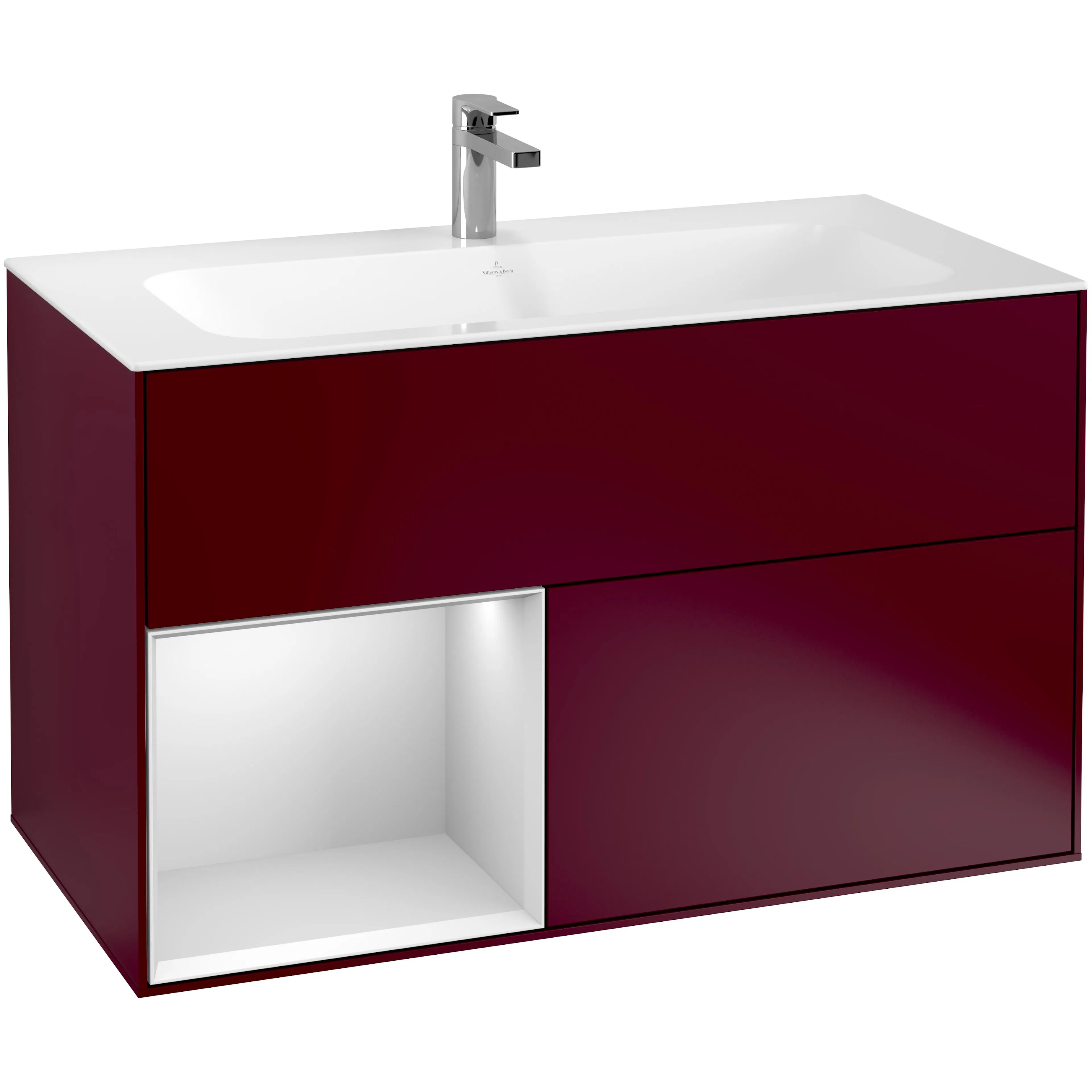 Tvättställsskåp Villeroy & Boch Finion med 2 Lådor och Hylla för Inbyggt Tvättställ