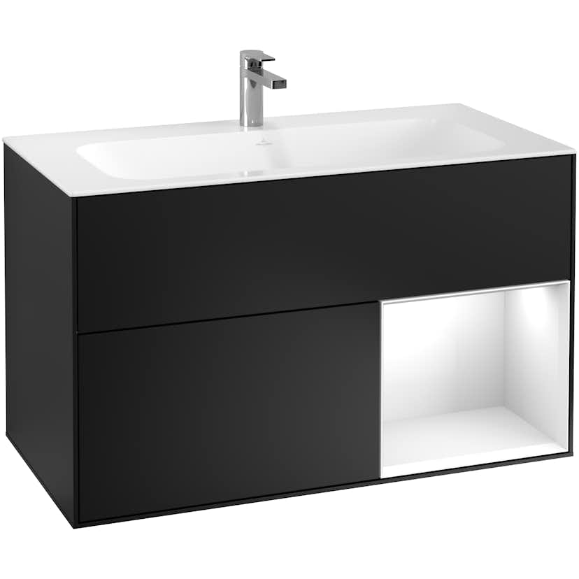 Tvättställsskåp Villeroy & Boch Finion med 2 Lådor och Hylla för Inbyggt Tvättställ