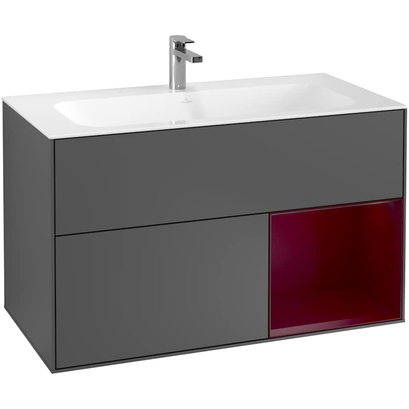 Tvättställsskåp Villeroy & Boch Finion med 2 Lådor och Hylla för Inbyggt Tvättställ