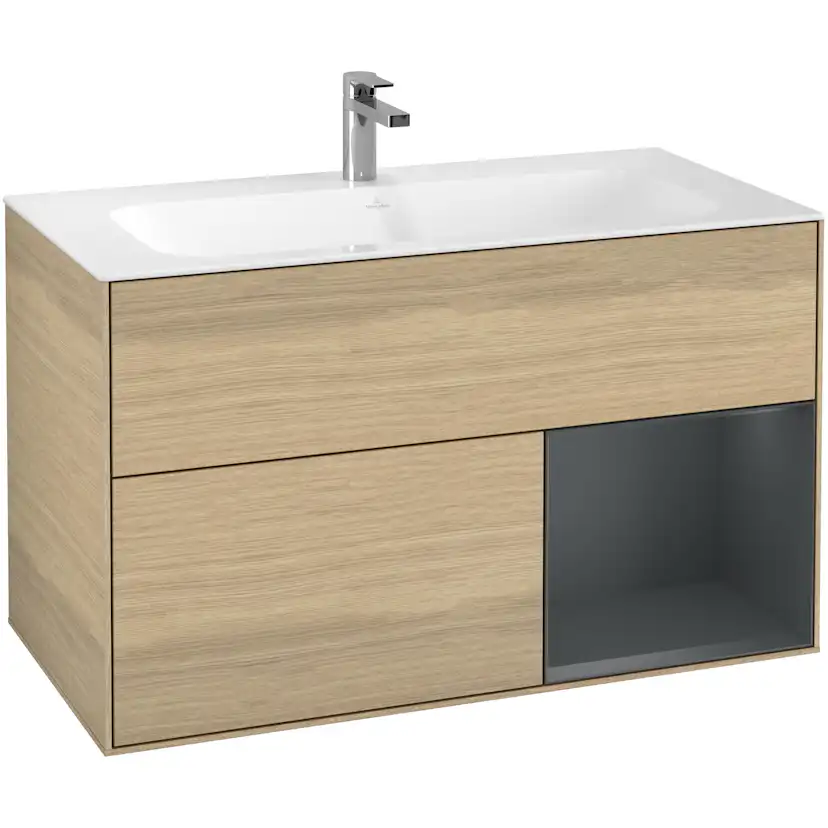 Tvättställsskåp Villeroy & Boch Finion med 2 Lådor och Hylla för Inbyggt Tvättställ