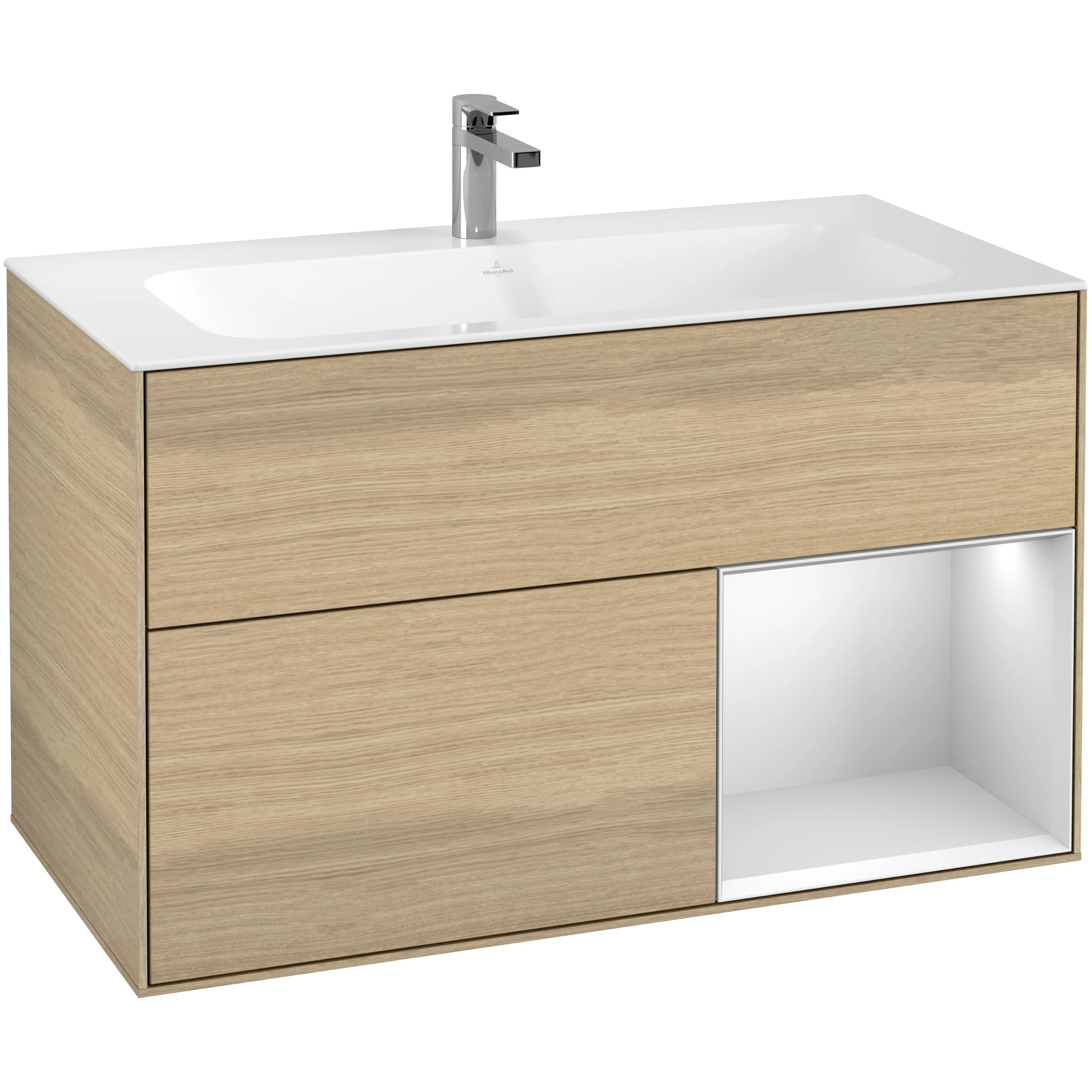 Tvättställsskåp Villeroy & Boch Finion med 2 Lådor och Hylla för Inbyggt Tvättställ