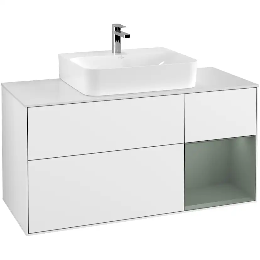 Tvättställsskåp Villeroy & Boch Finion med 3 Lådor Hylla och Bänkskiva för Centrerat Tvättställ